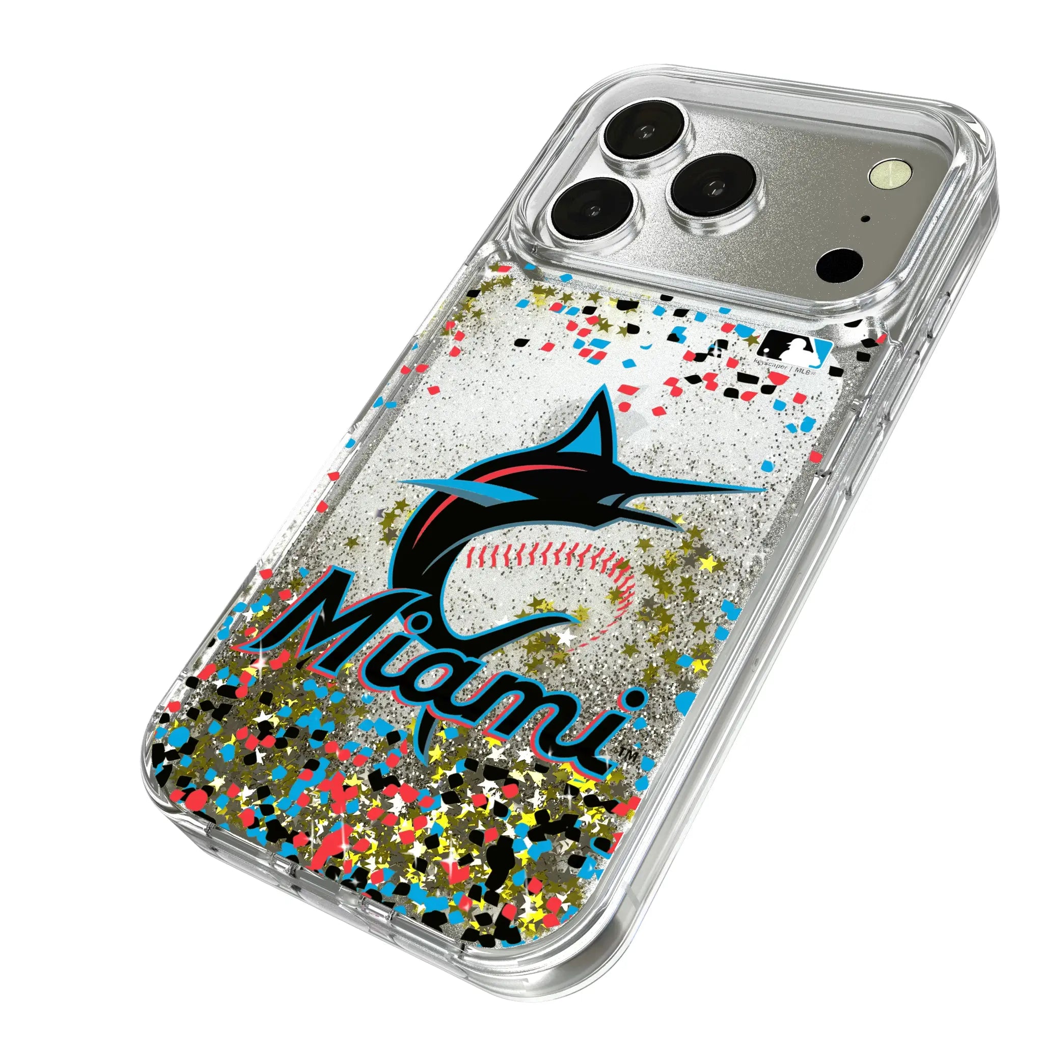 Miami Marlins Confetti Glitter Phone Case