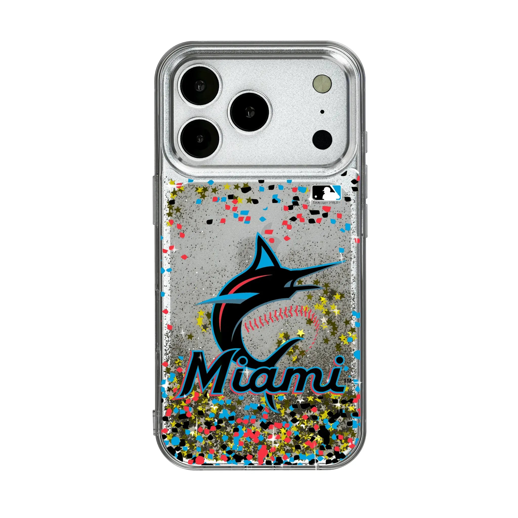 Miami Marlins Confetti Glitter Phone Case
