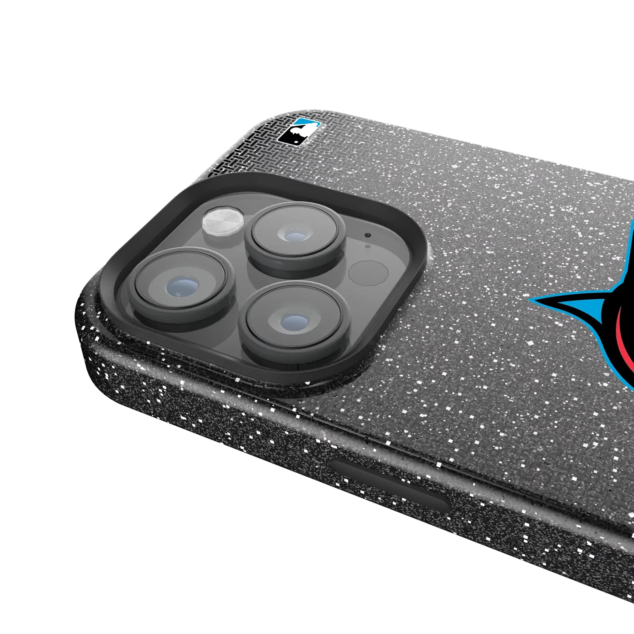 Miami Marlins Linen Bling Phone Case for Apple iPhone