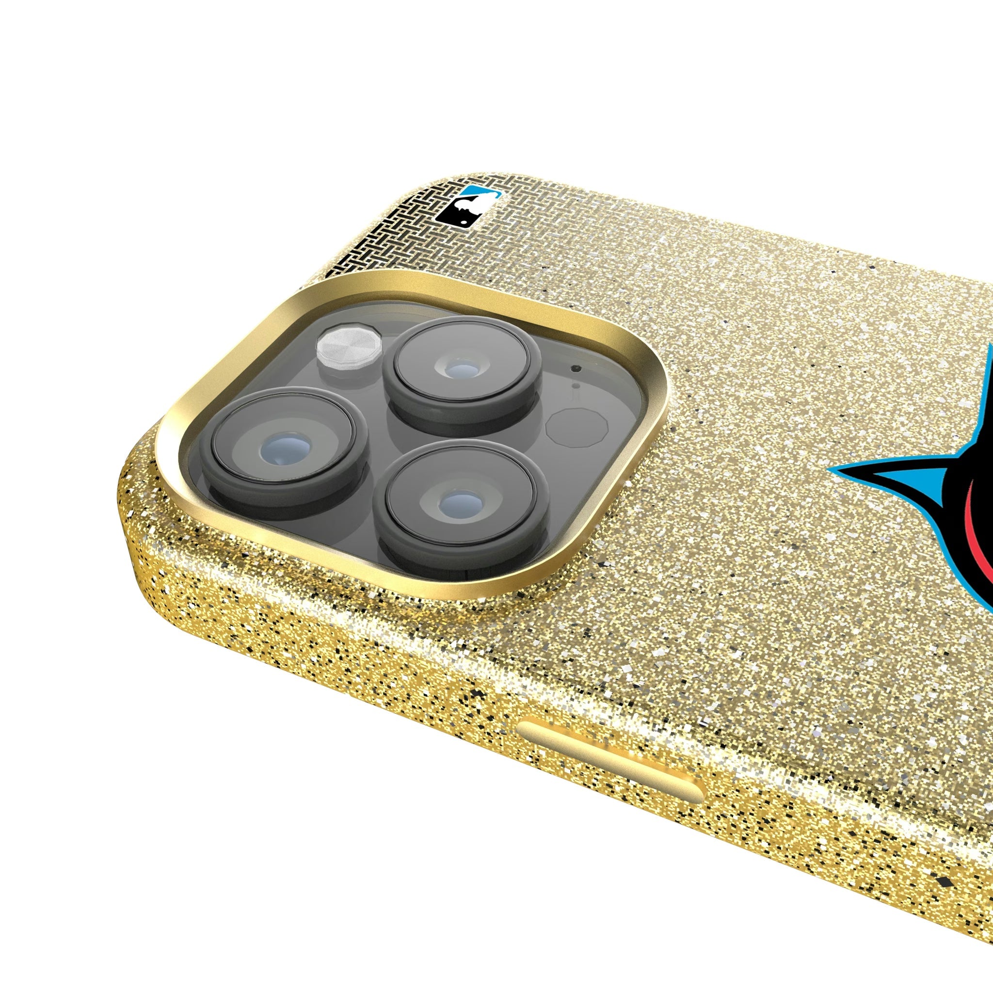 Miami Marlins Linen Bling Phone Case for Apple iPhone