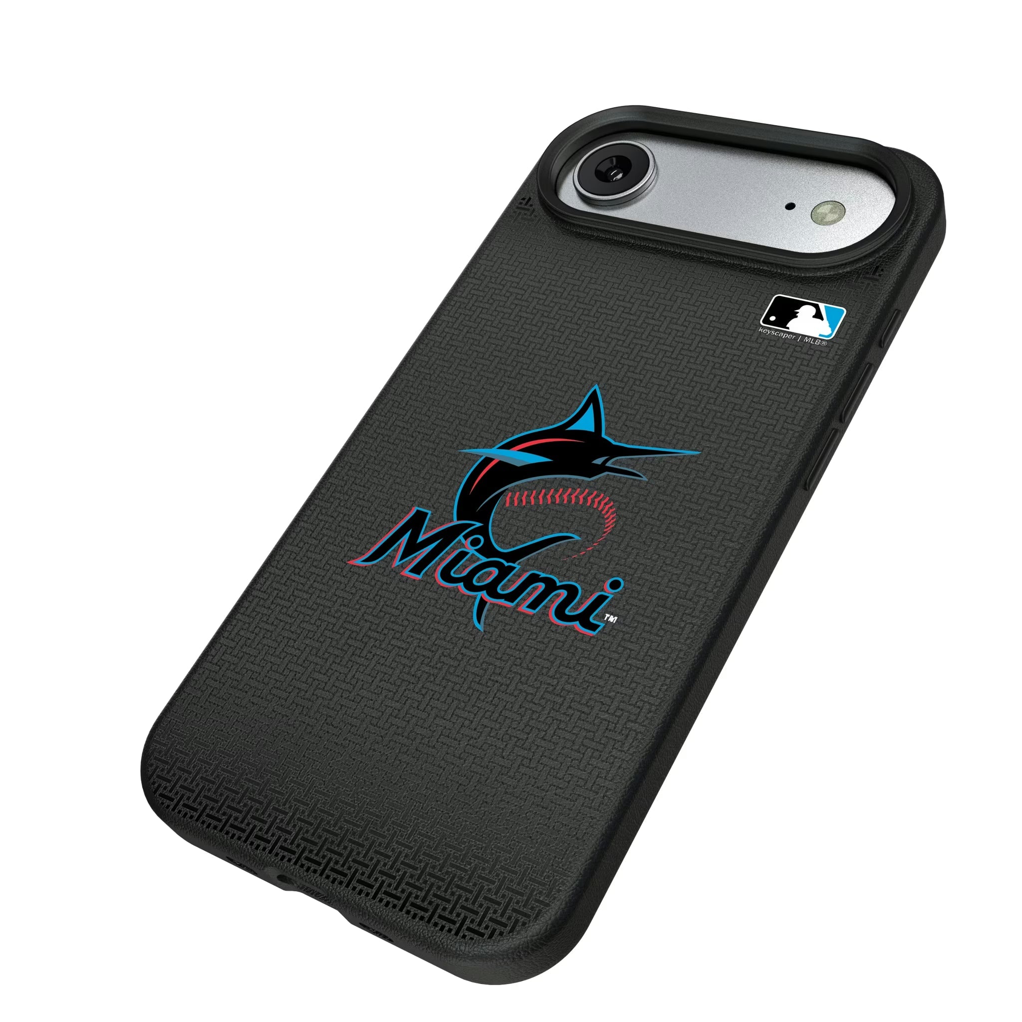 Miami Marlins Linen MagSafe Compatible Phone Case for Apple iPhone - Sports Gifts, Sports Memorabilia, Sports Collectibles, Fan Shop