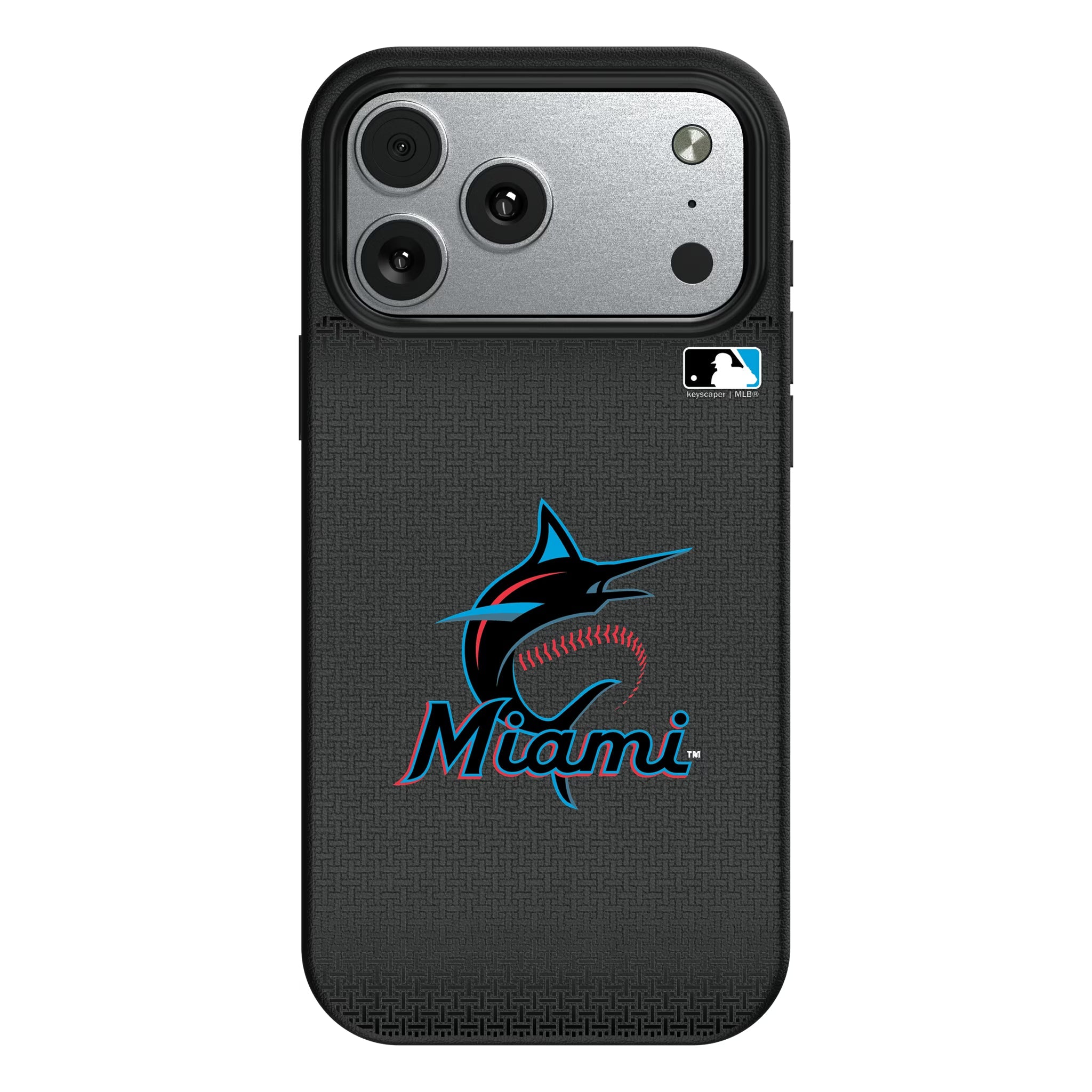 Miami Marlins Linen MagSafe Compatible Phone Case for Apple iPhone - Sports Gifts, Sports Memorabilia, Sports Collectibles, Fan Shop