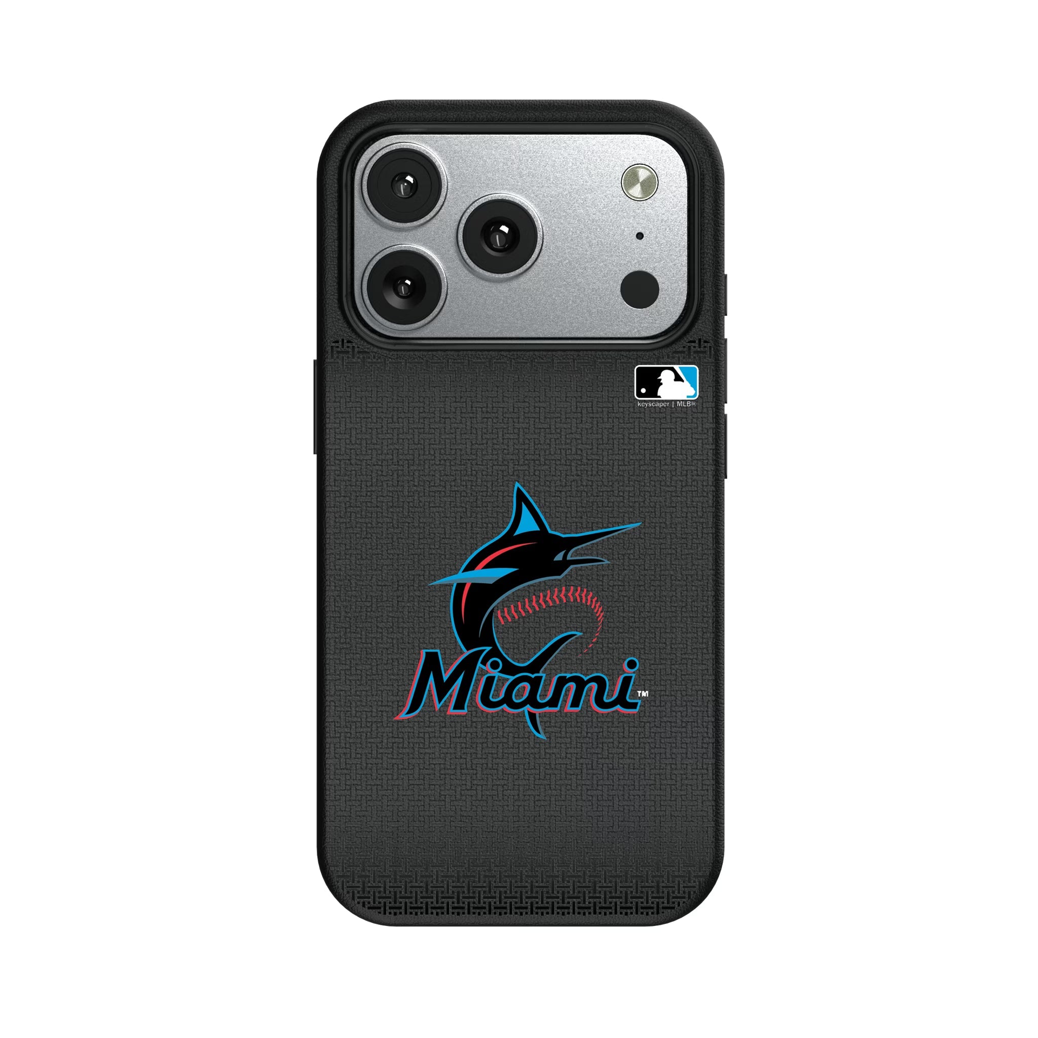 Miami Marlins Linen MagSafe Compatible Phone Case for Apple iPhone - Sports Gifts, Sports Memorabilia, Sports Collectibles, Fan Shop
