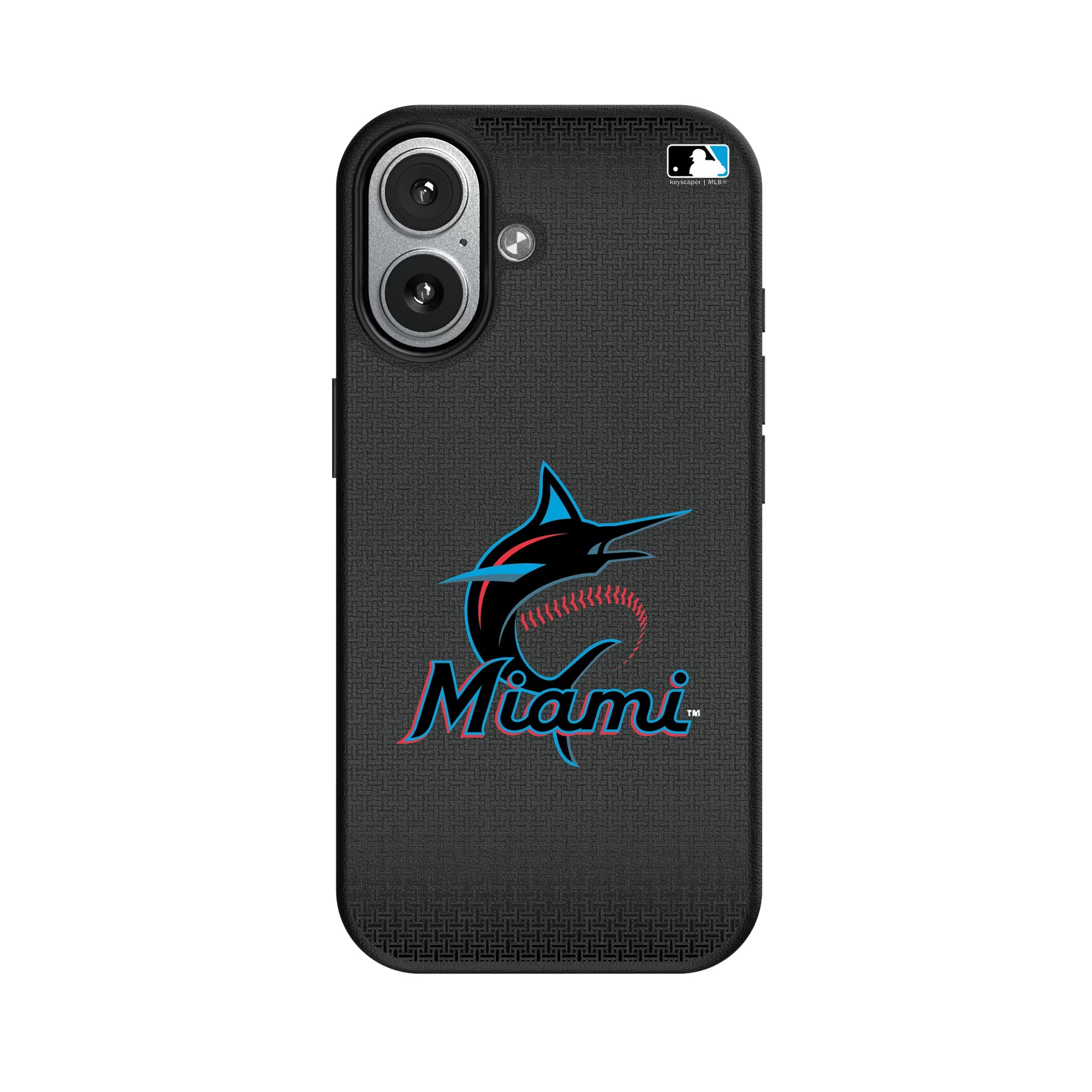 Miami Marlins Linen MagSafe Compatible Phone Case for Apple iPhone - Sports Gifts, Sports Memorabilia, Sports Collectibles, Fan Shop