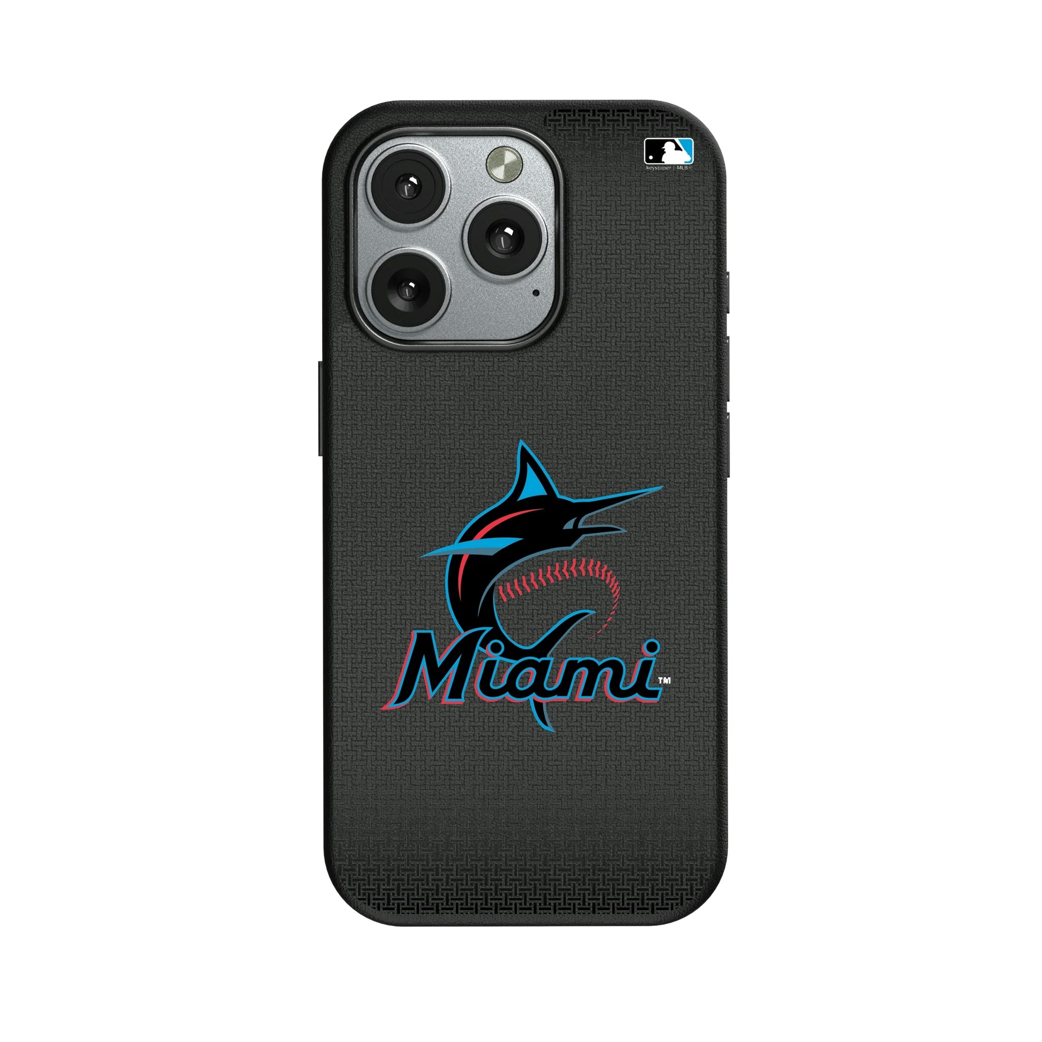 Miami Marlins Linen MagSafe Compatible Phone Case for Apple iPhone - Sports Gifts, Sports Memorabilia, Sports Collectibles, Fan Shop