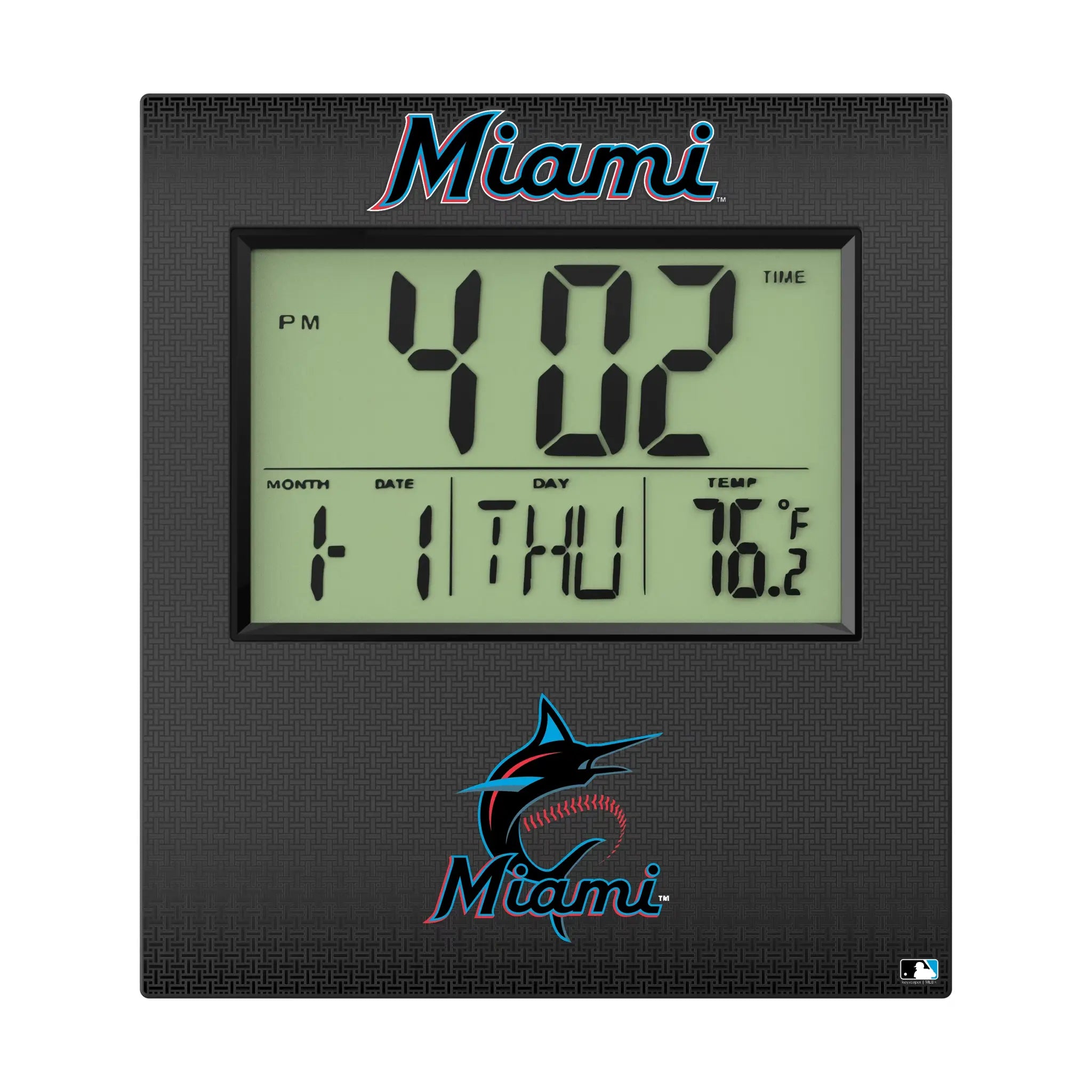 Miami Marlins Linen Wall Clock