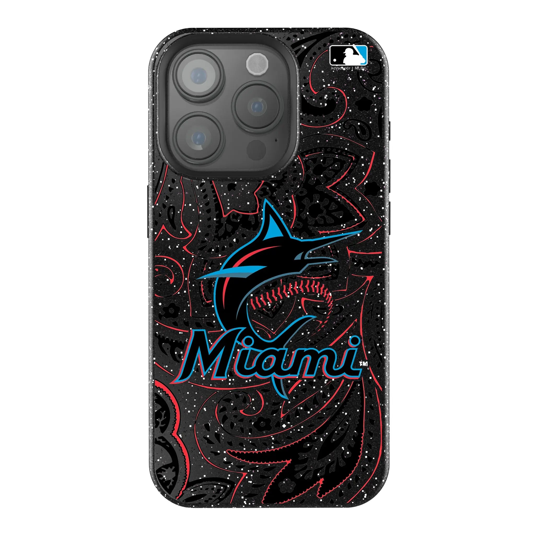 Miami Marlins Paisley Bling Phone Case