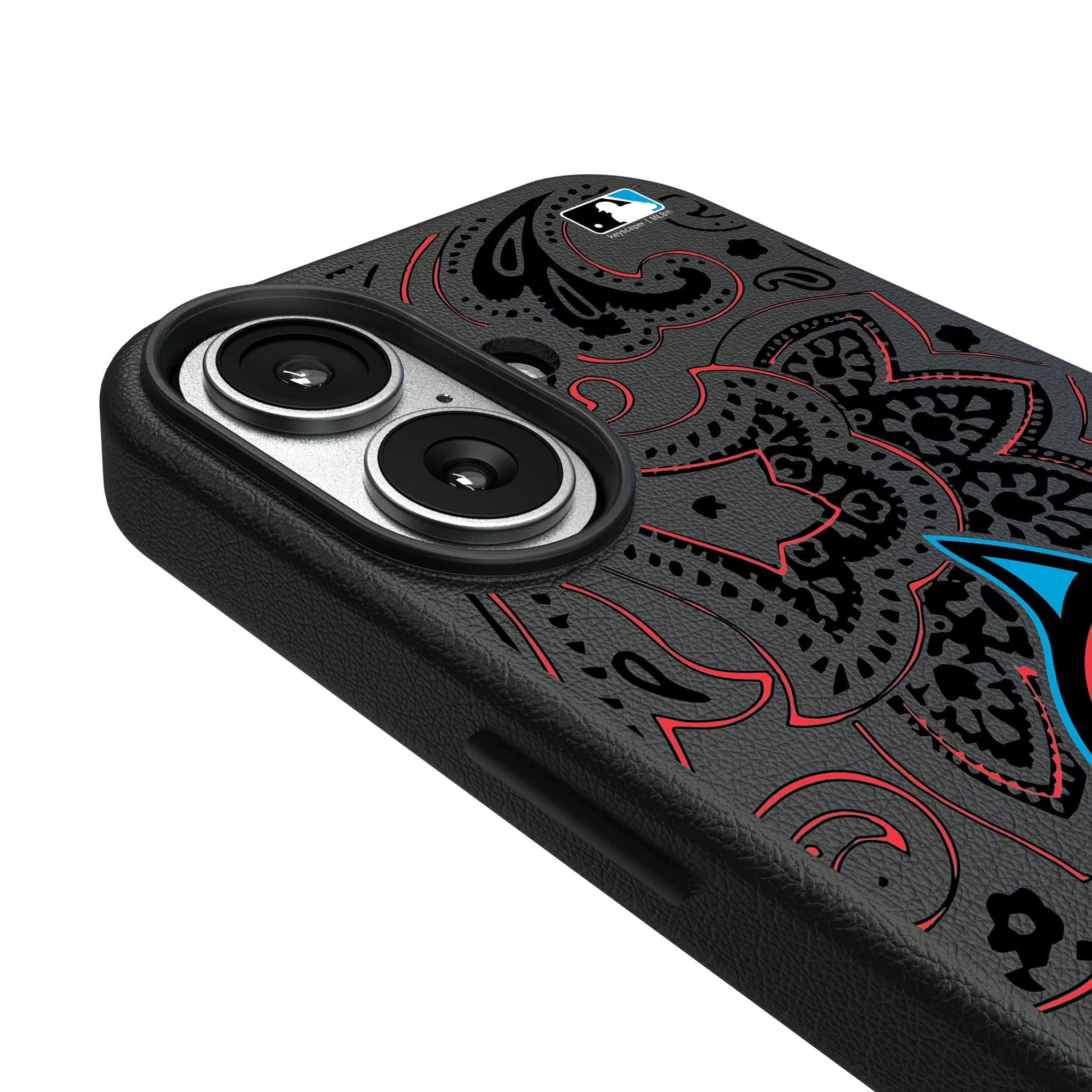 Miami Marlins Paisley MagSafe Compatible Phone Case for Apple iPhone - Sports Gifts, Sports Memorabilia, Sports Collectibles, Fan Shop