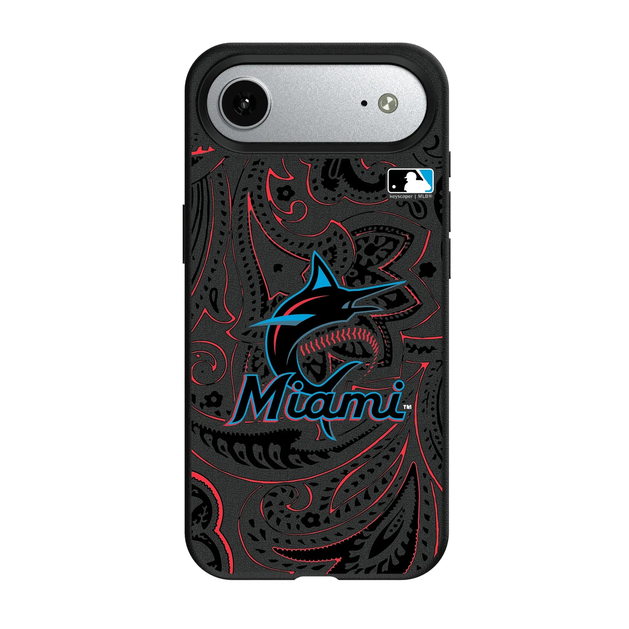 Miami Marlins Paisley MagSafe Compatible Phone Case for Apple iPhone