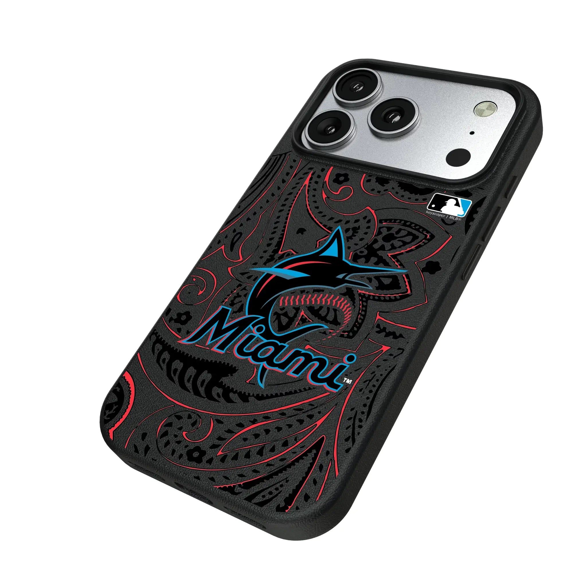 Miami Marlins Paisley MagSafe Compatible Phone Case for Apple iPhone