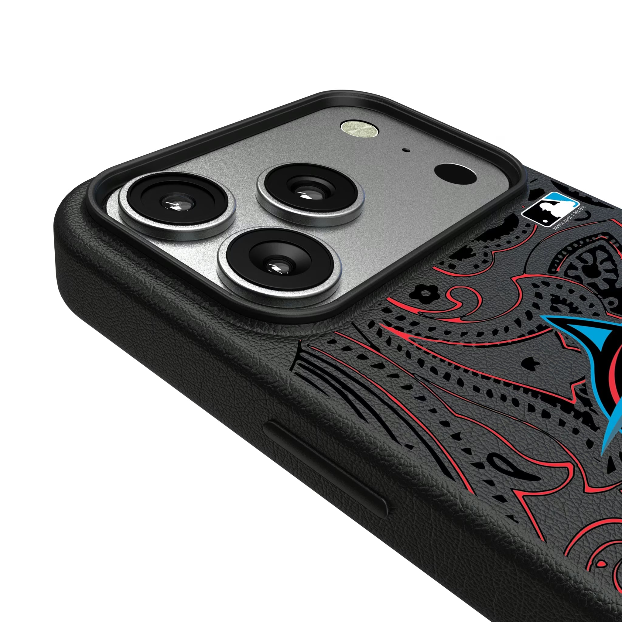 Miami Marlins Paisley MagSafe Compatible Phone Case for Apple iPhone - Sports Gifts, Sports Memorabilia, Sports Collectibles, Fan Shop