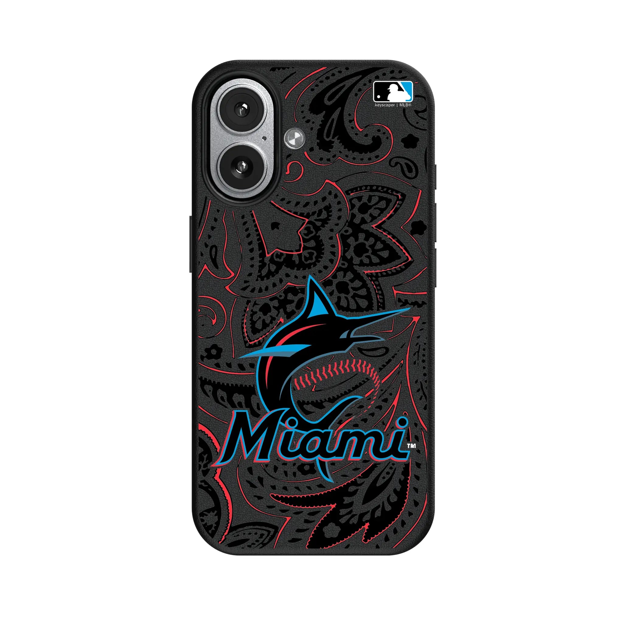 Miami Marlins Paisley MagSafe Compatible Phone Case for Apple iPhone