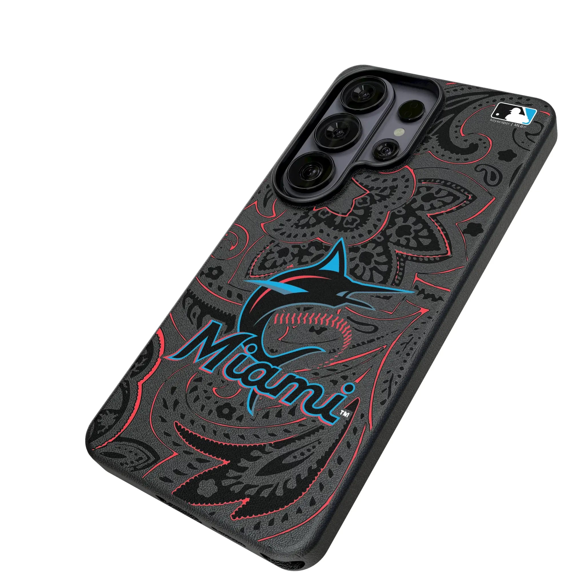 Miami Marlins Paisley MagSafe Compatible Phone Case for Samsung Galaxy