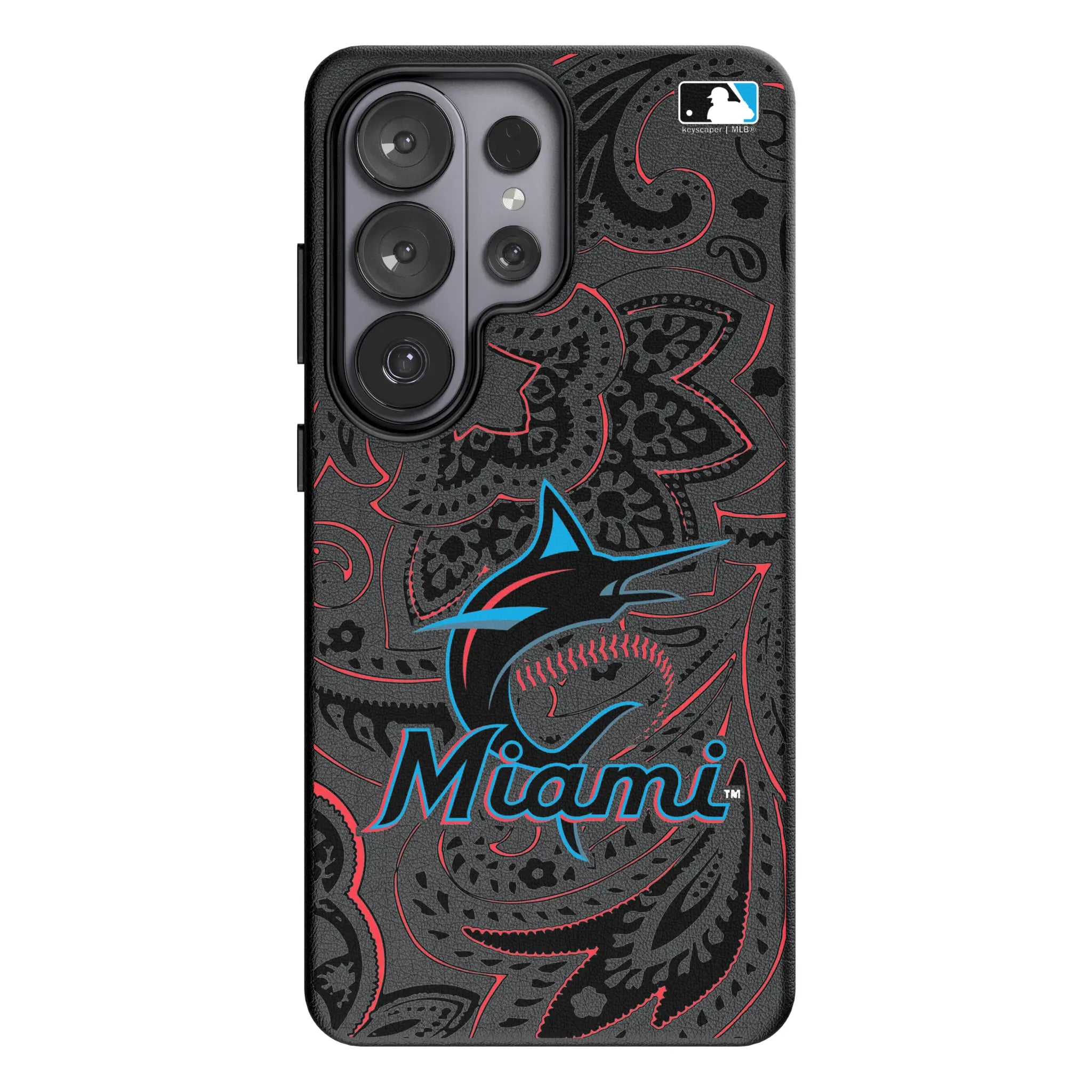 Miami Marlins Paisley MagSafe Compatible Phone Case for Samsung Galaxy
