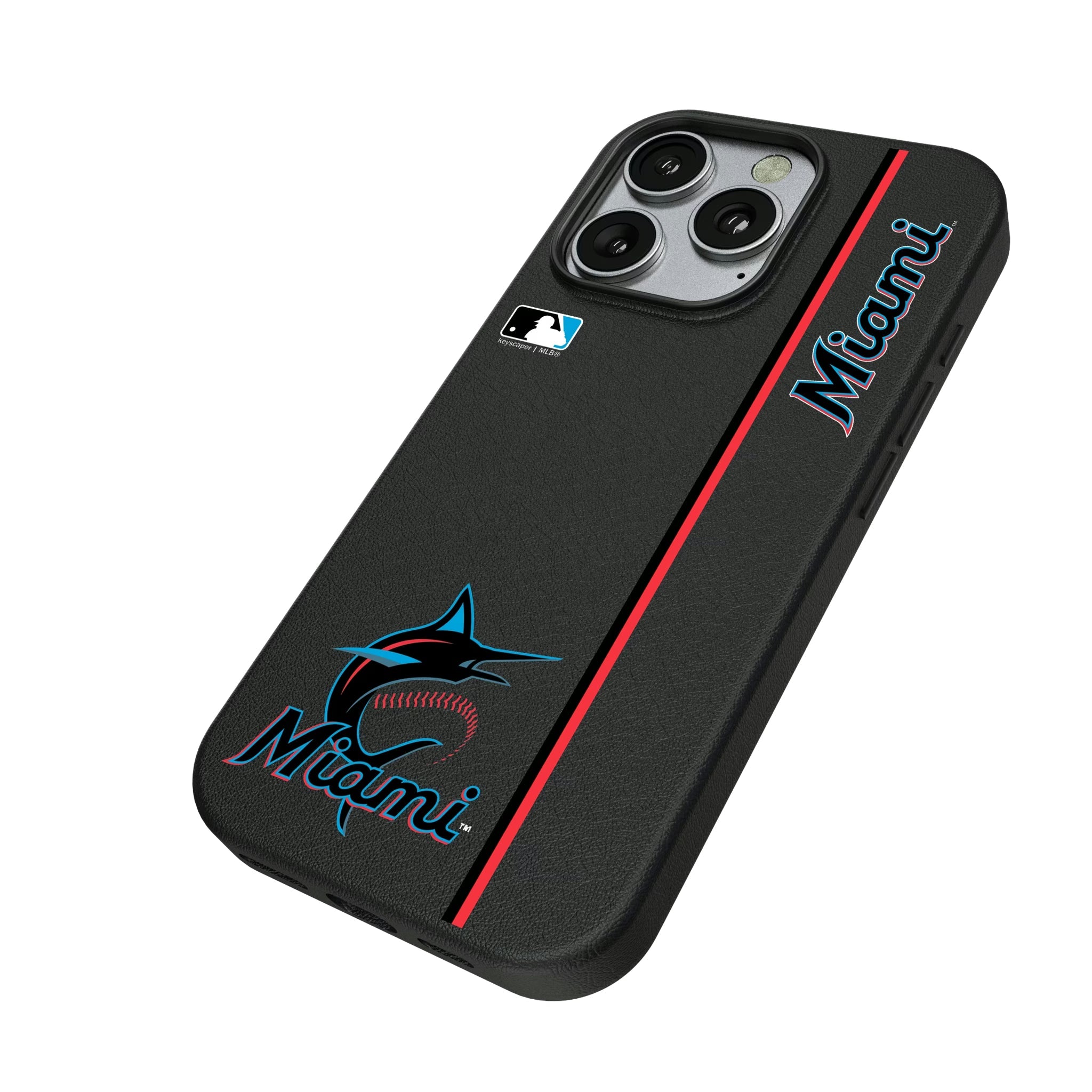 Miami Marlins Sidebar MagSafe Compatible Phone Case for Apple iPhone - Sports Gifts, Sports Memorabilia, Sports Collectibles, Fan Shop