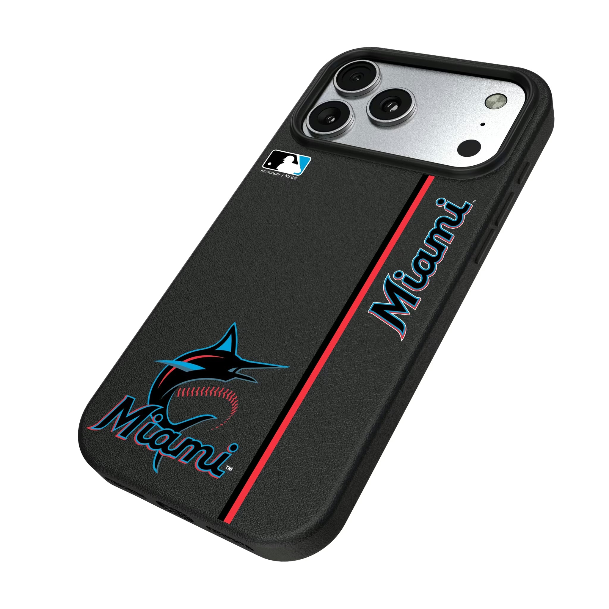 Miami Marlins Sidebar MagSafe Compatible Phone Case for Apple iPhone - Sports Gifts, Sports Memorabilia, Sports Collectibles, Fan Shop