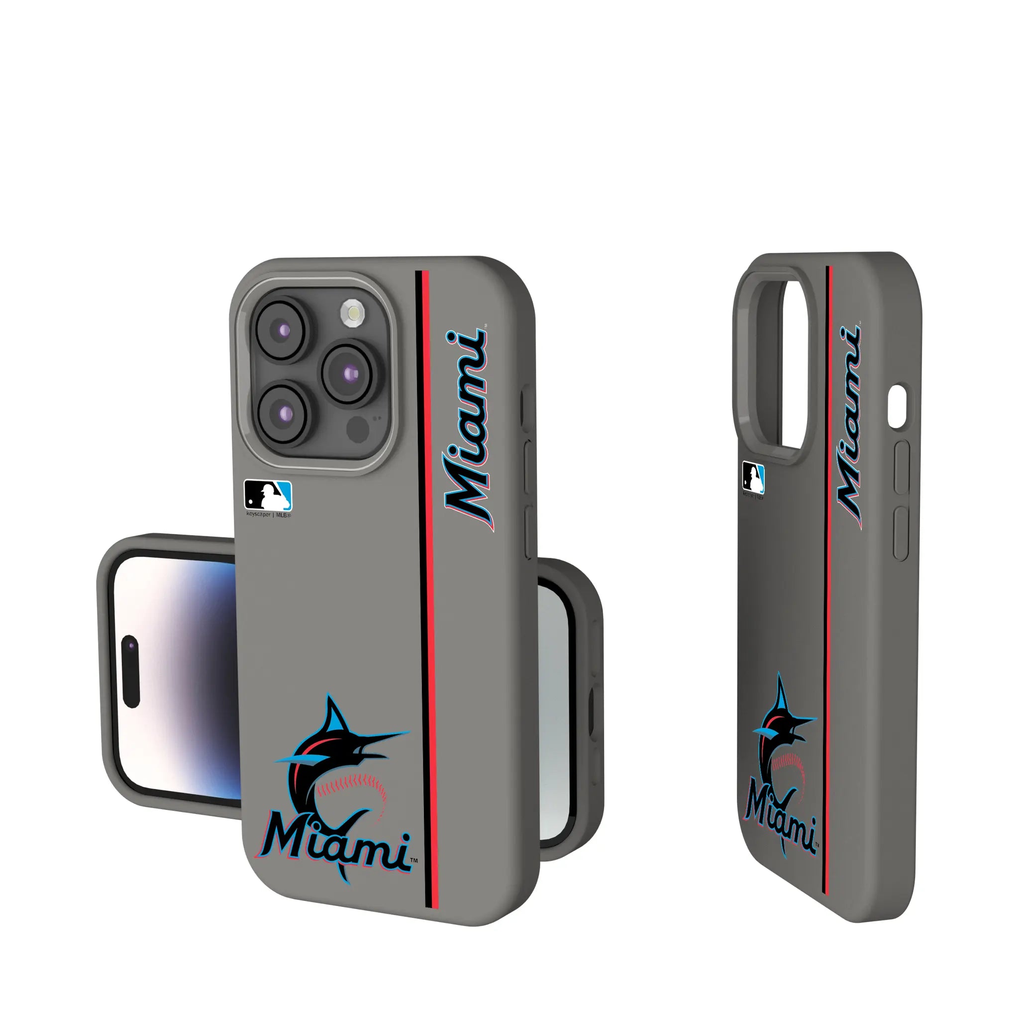 Miami Marlins Sidebar Soft Touch Phone Case
