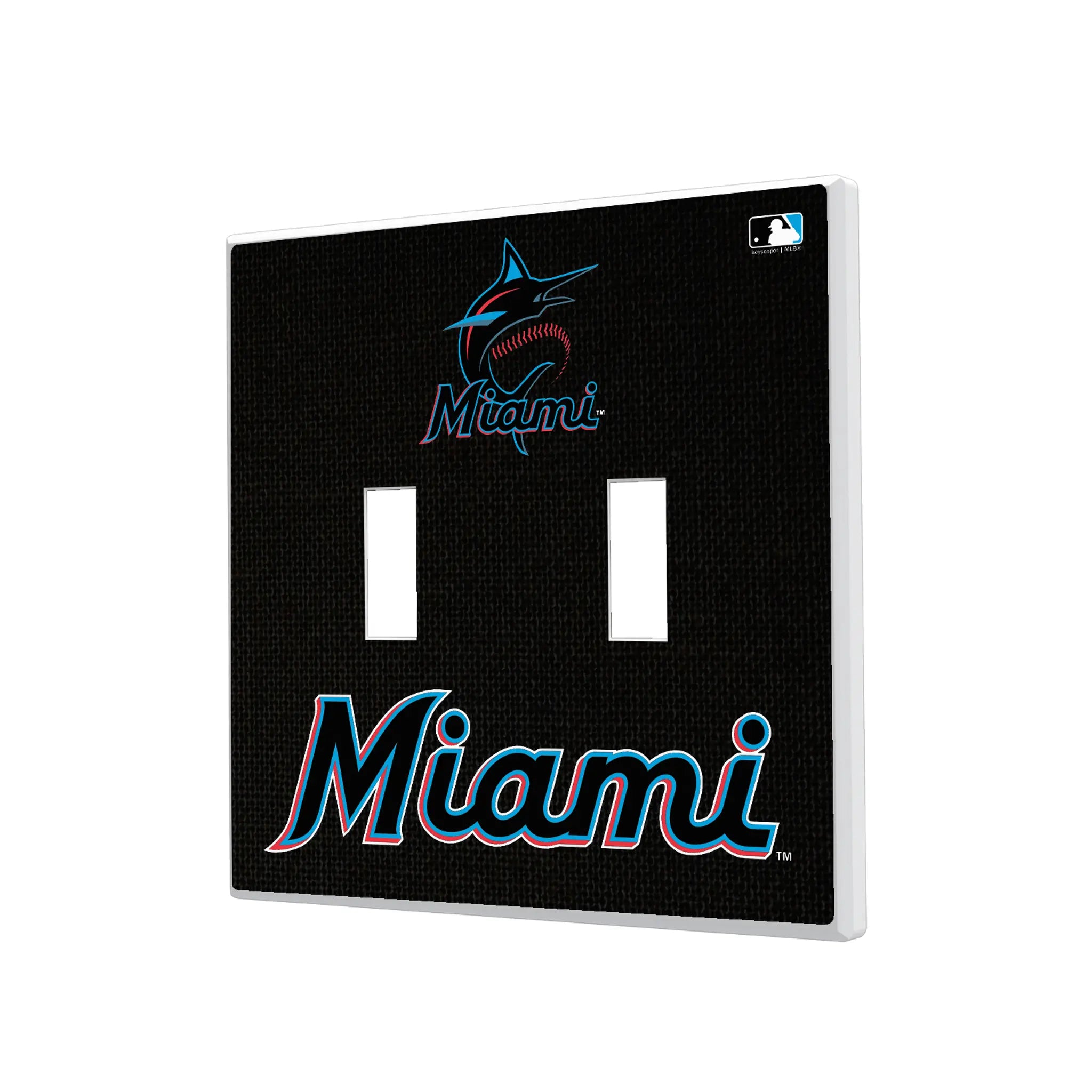 Miami Marlins Solid Hidden-Screw Light Switch Plate