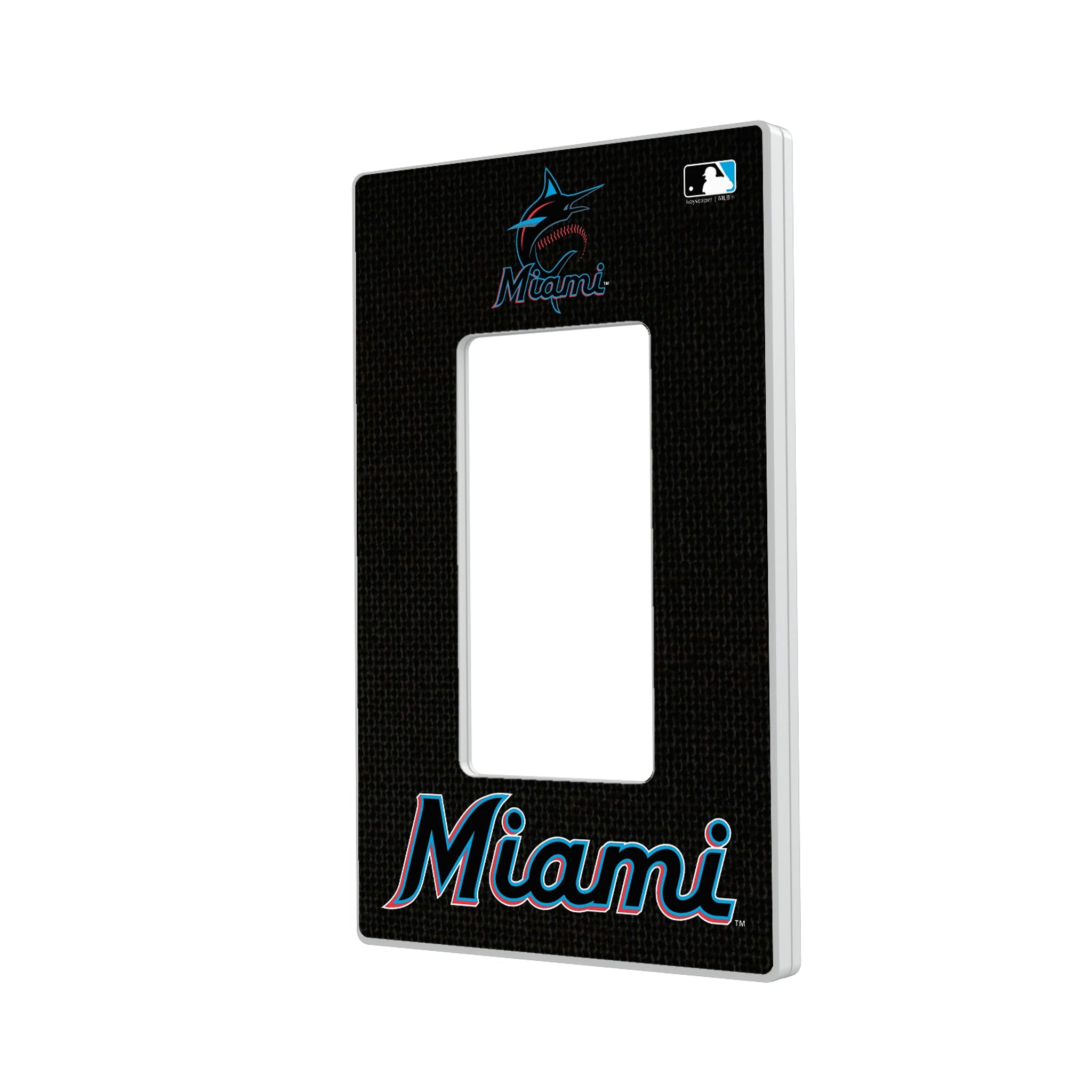 Miami Marlins Solid Hidden-Screw Light Switch Plate - Sports Gifts, Sports Memorabilia, Sports Collectibles, Fan Shop