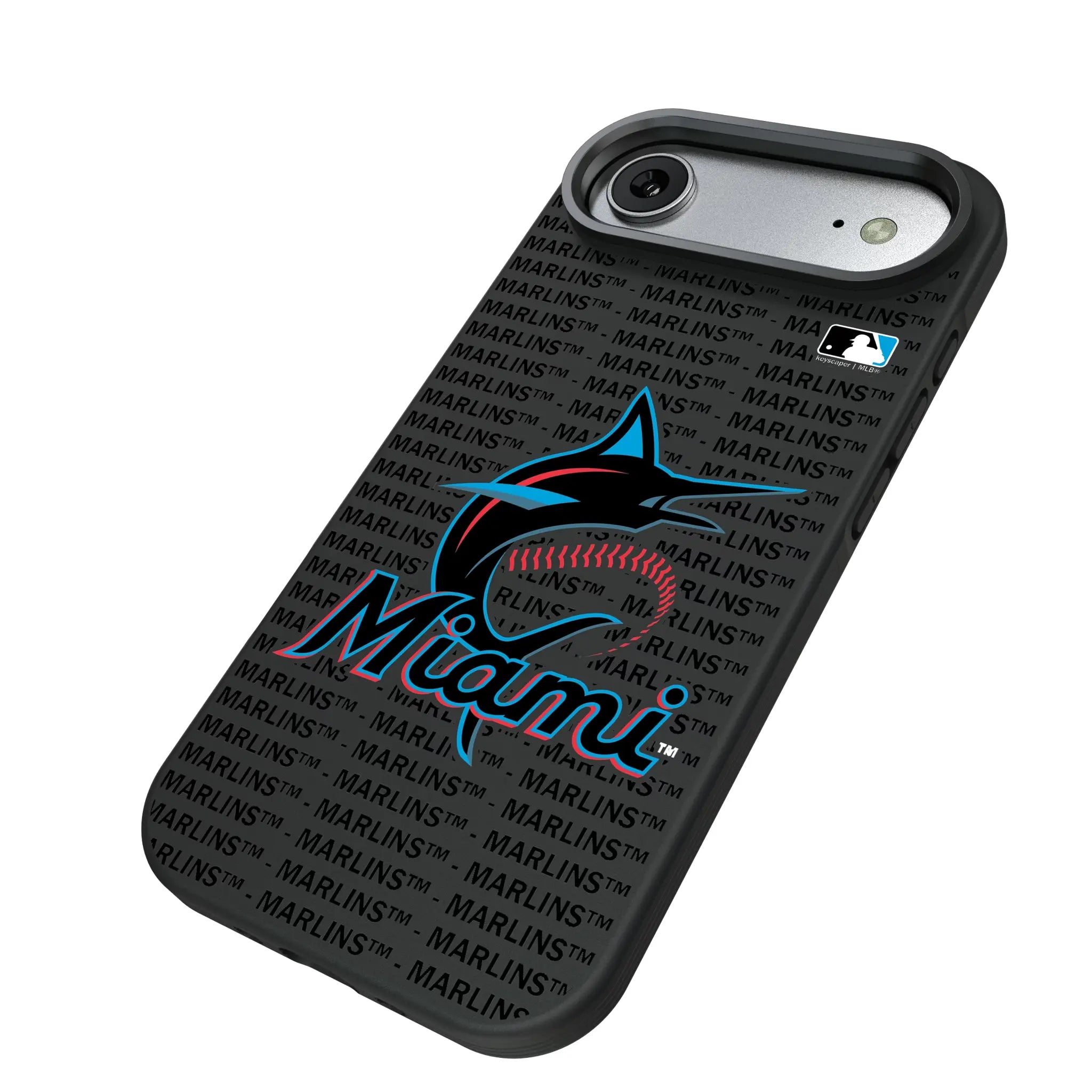 Miami Marlins Text Backdrop Bump Phone Case