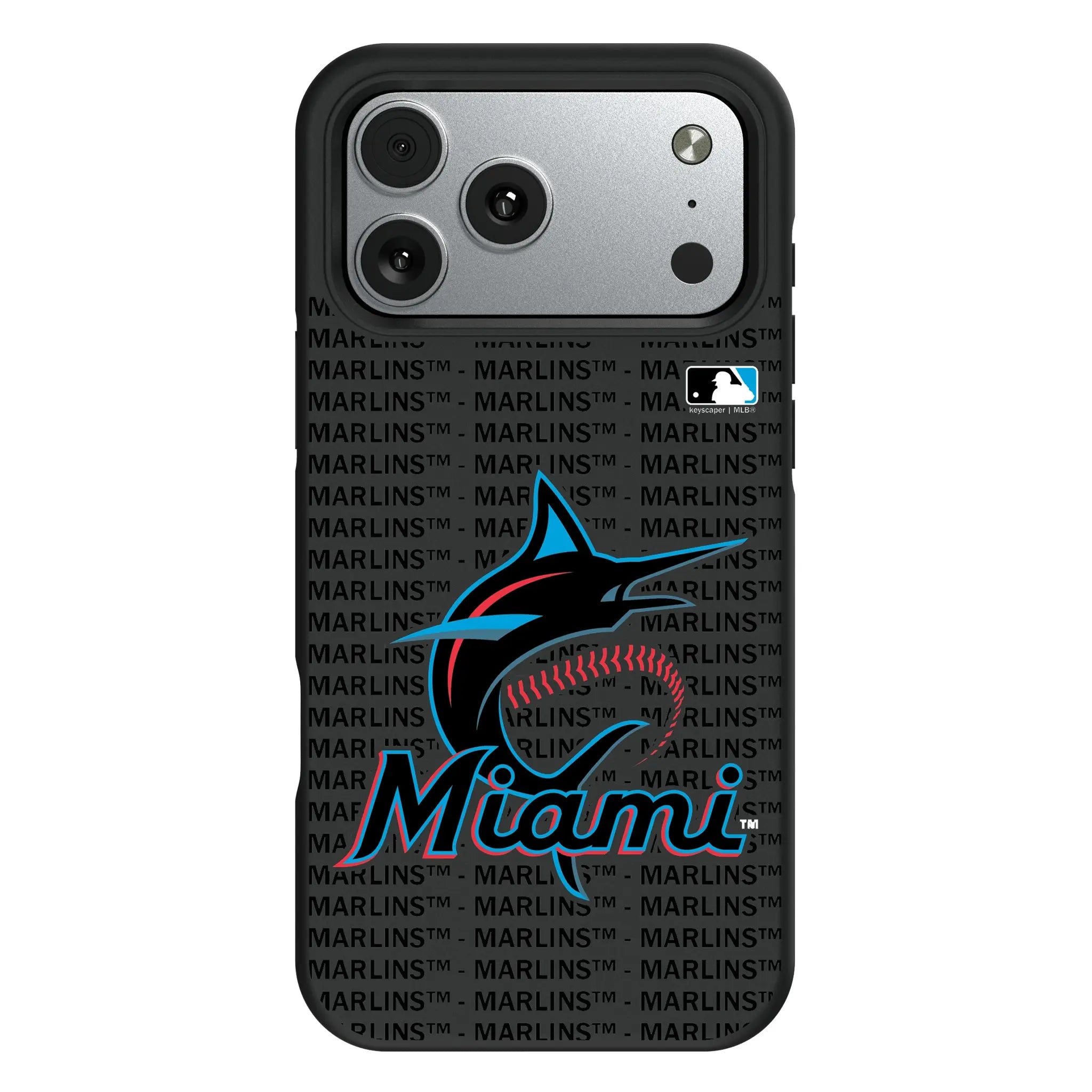 Miami Marlins Text Backdrop Bump Phone Case