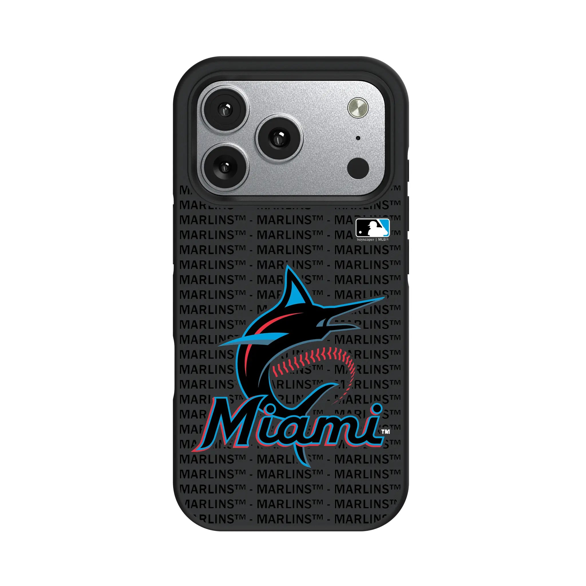 Miami Marlins Text Backdrop Bump Phone Case