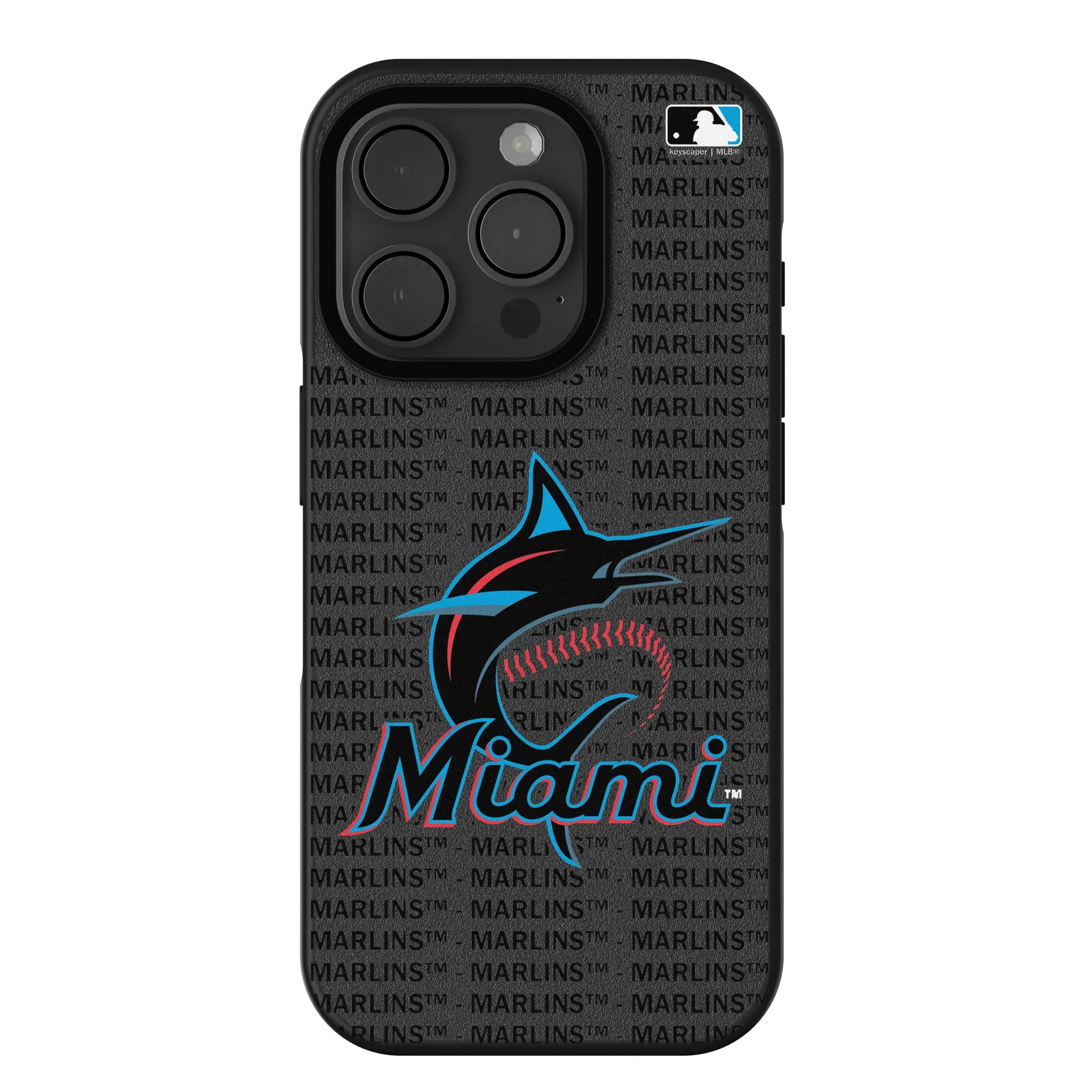Miami Marlins Text Backdrop Bump Phone Case