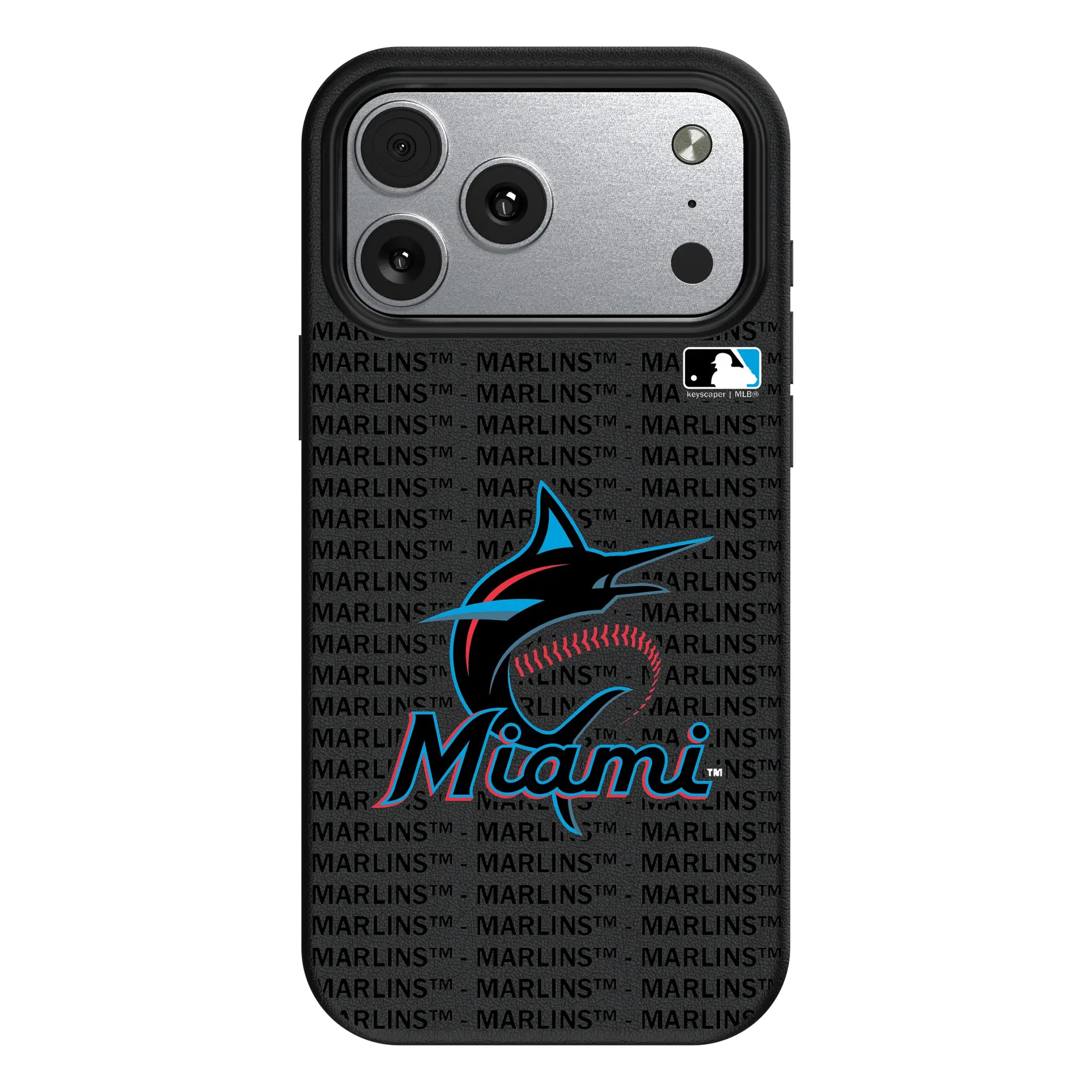 Miami Marlins Text Backdrop MagSafe Compatible Phone Case for Apple iPhone