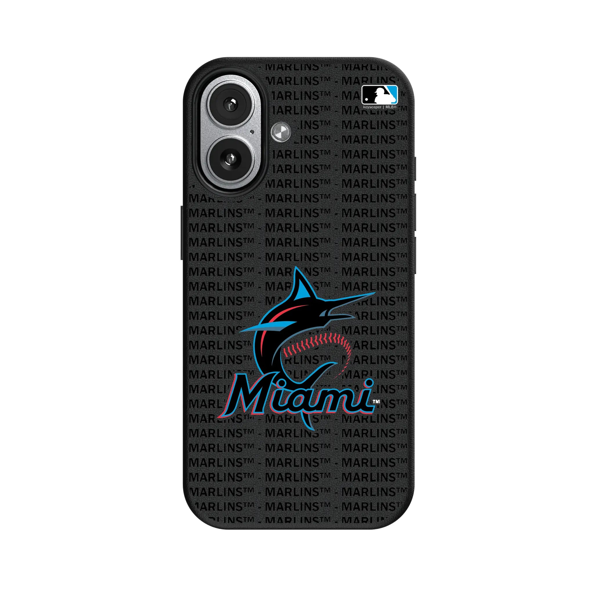 Miami Marlins Text Backdrop MagSafe Compatible Phone Case for Apple iPhone