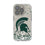 Michigan State University Spartans Confetti Clear Phone Case for Apple iPhone