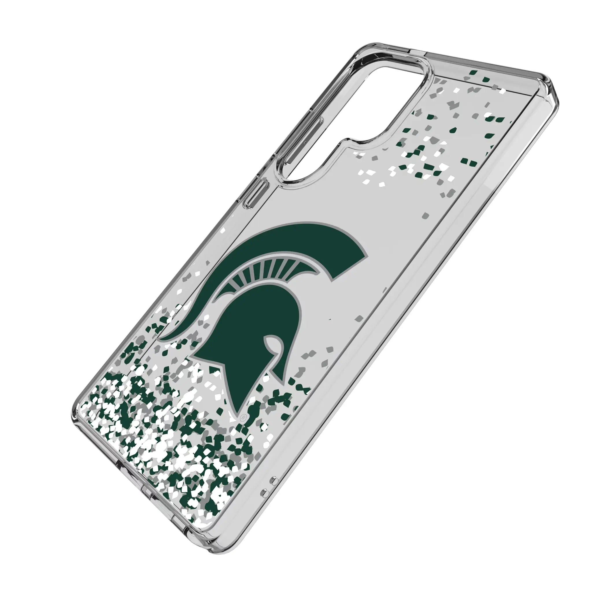 Michigan State University Spartans Confetti Clear Phone Case for Samsung Galaxy