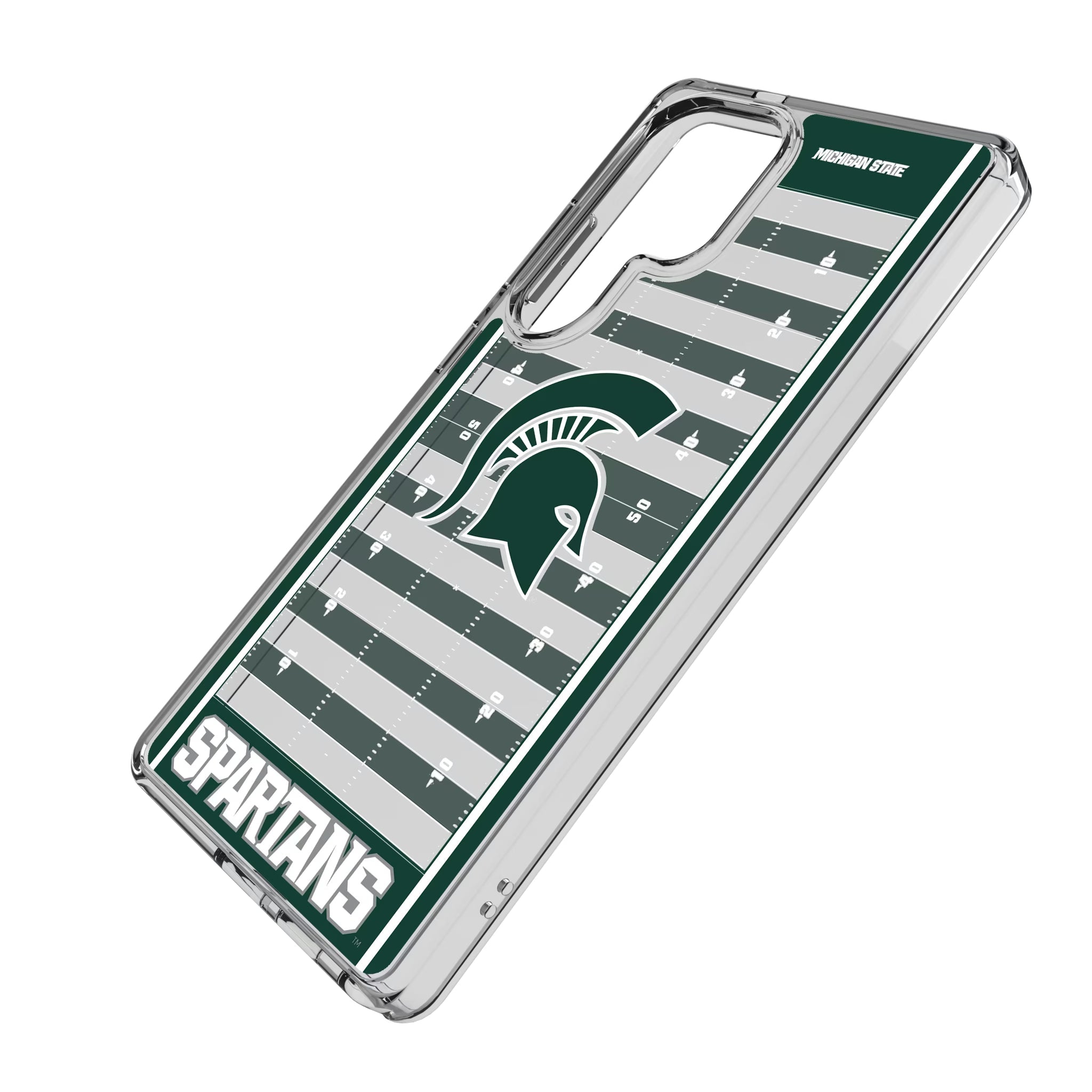 Michigan State University Spartans Field Clear Phone Case for Samsung Galaxy - Sports Gifts, Sports Memorabilia, Sports Collectibles, Fan Shop