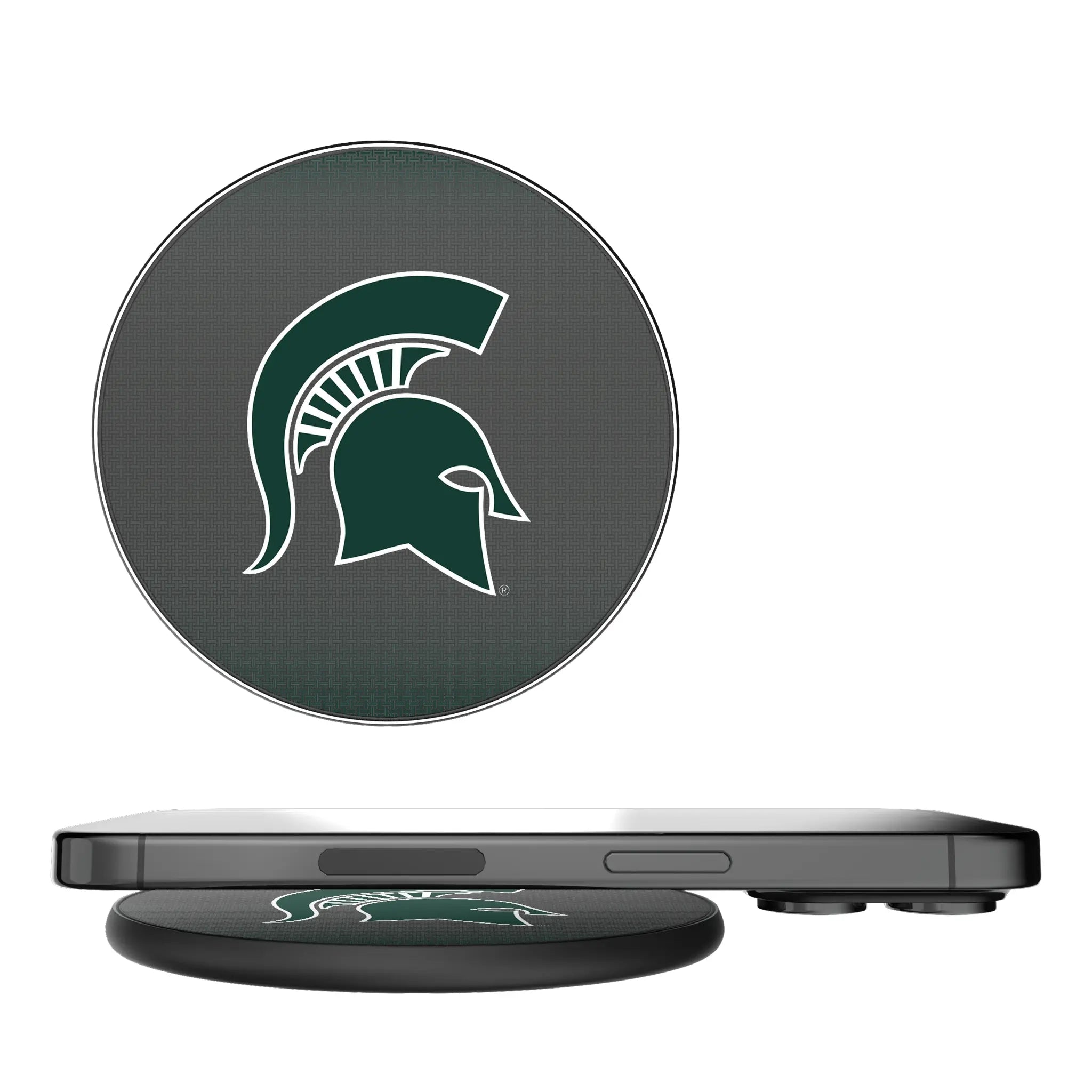 Michigan State University Spartans Linen 15-Watt Wireless Charger