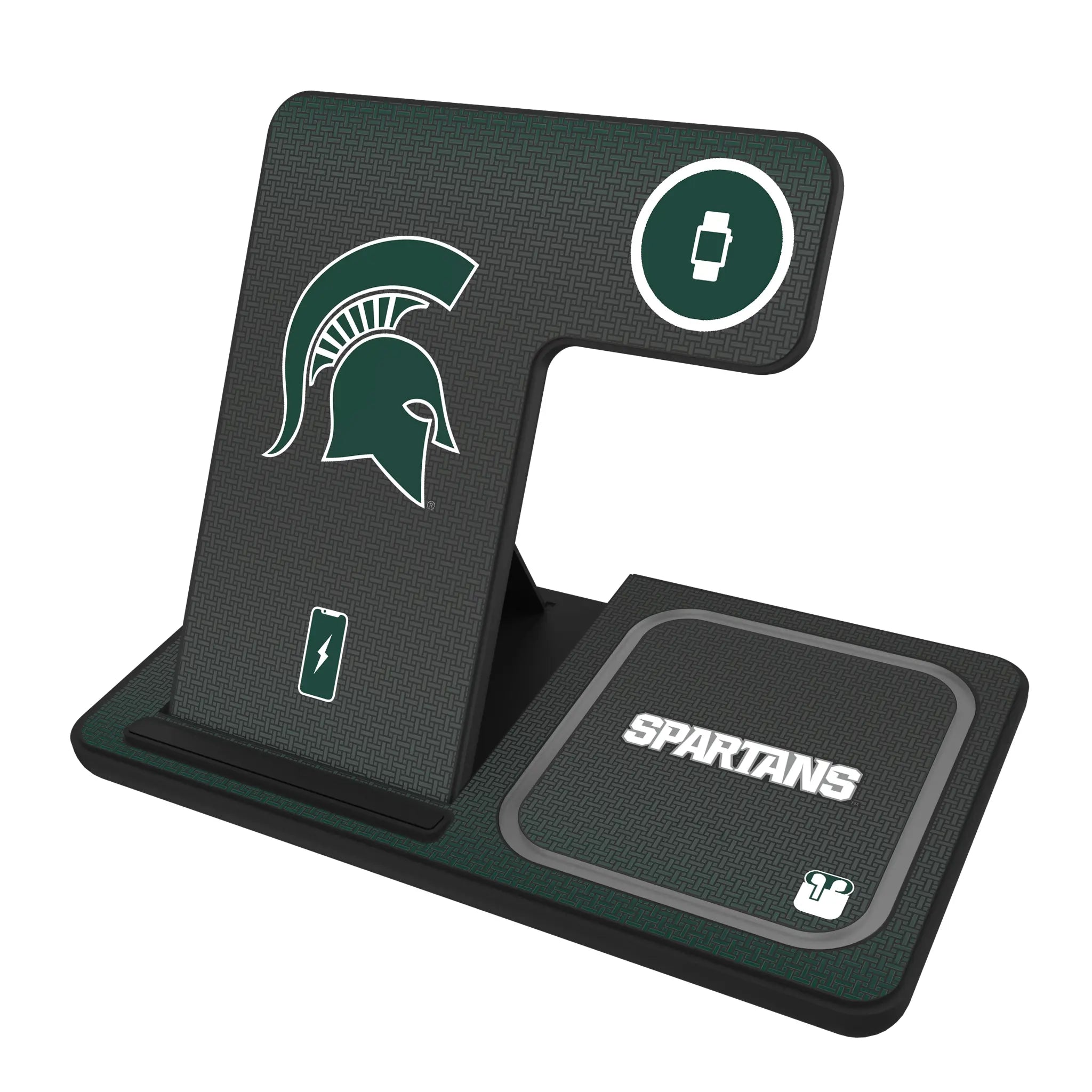 Michigan State University Spartans Linen 3 in 1 Charging Station