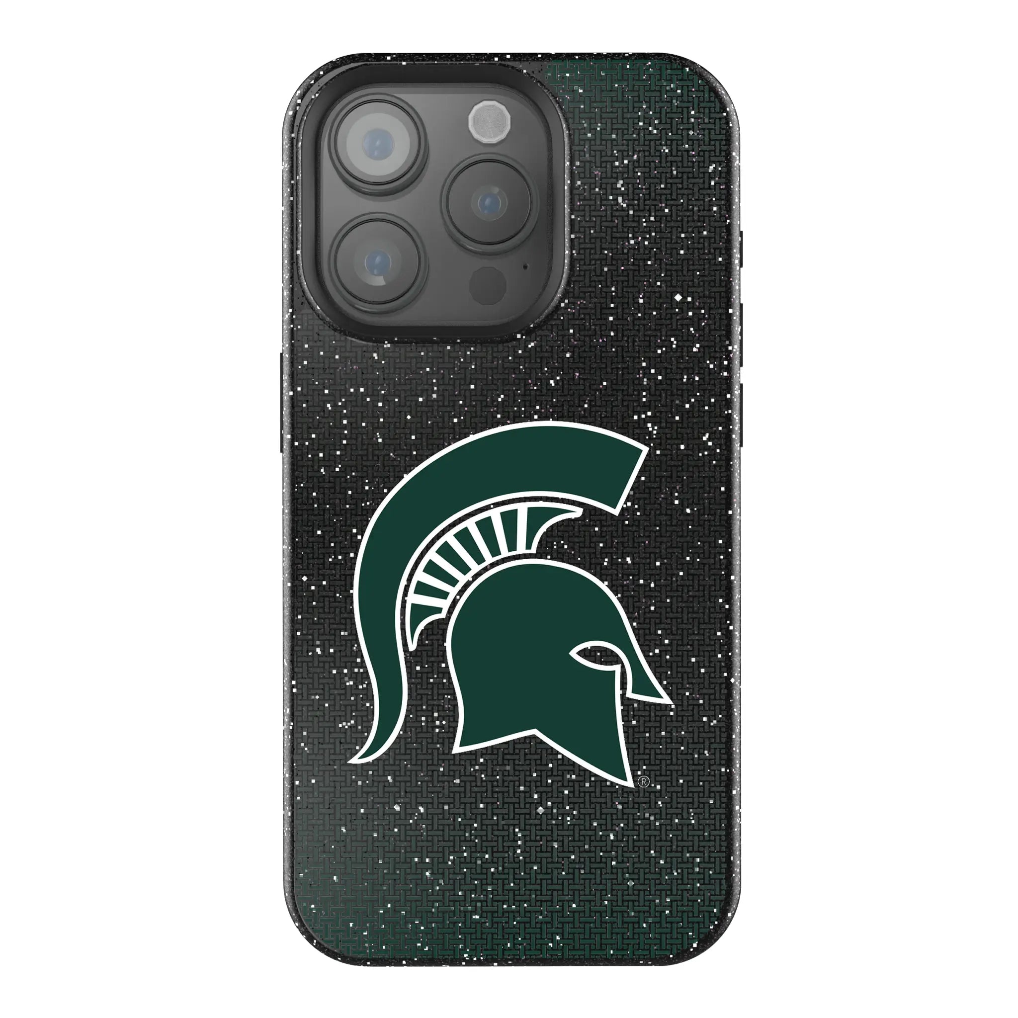 Michigan State University Spartans Linen Bling Phone Case for Apple iPhone