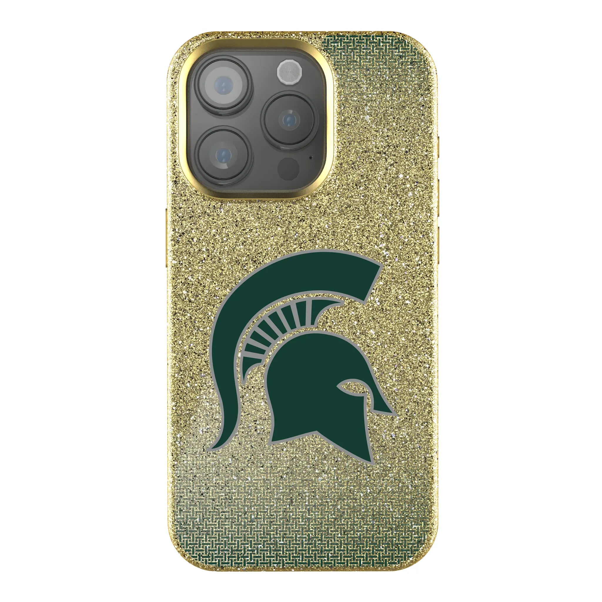 Michigan State University Spartans Linen Bling Phone Case for Apple iPhone
