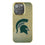 Michigan State University Spartans Linen Bling Phone Case for Apple iPhone