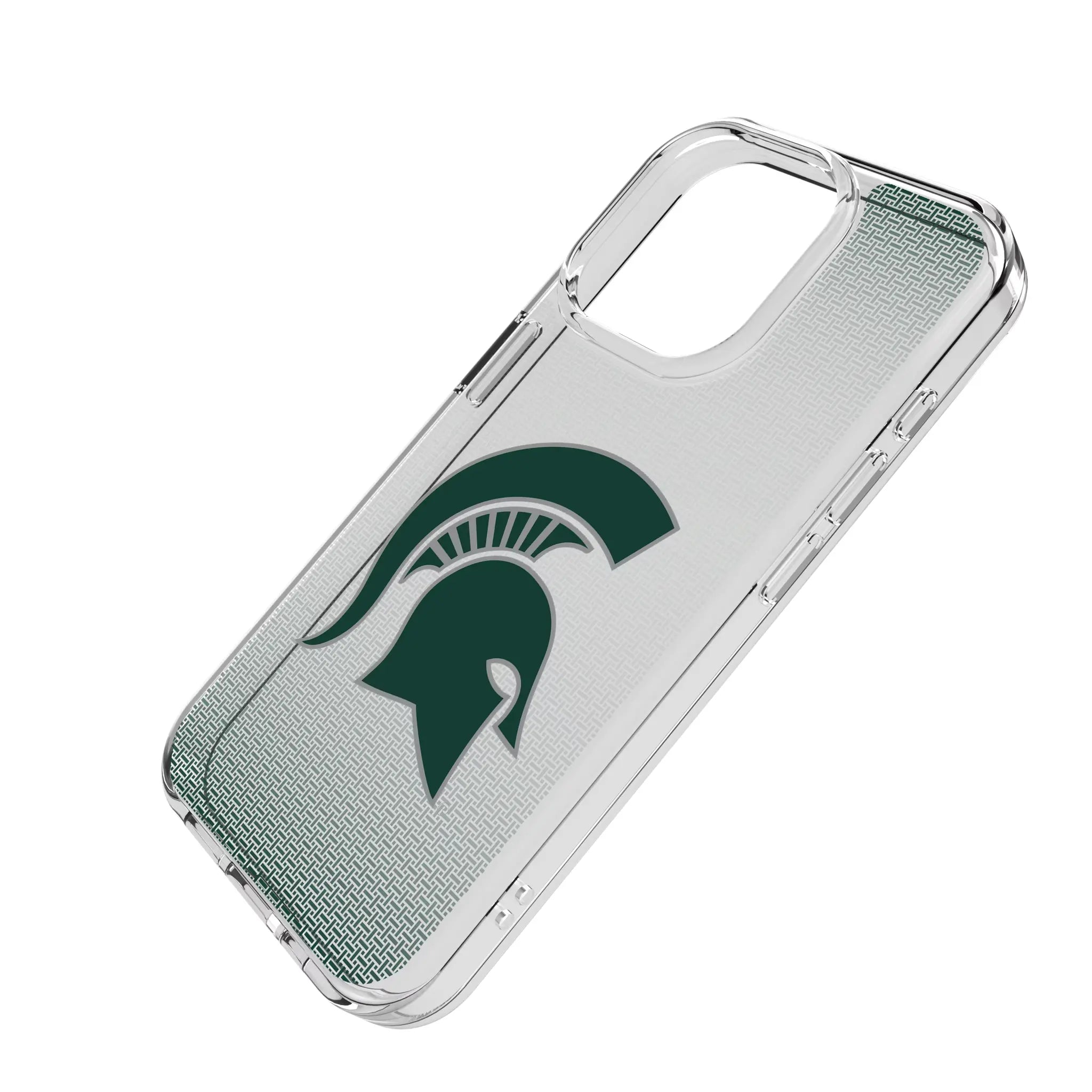 Michigan State University Spartans Linen Clear Phone Case for Apple iPhone
