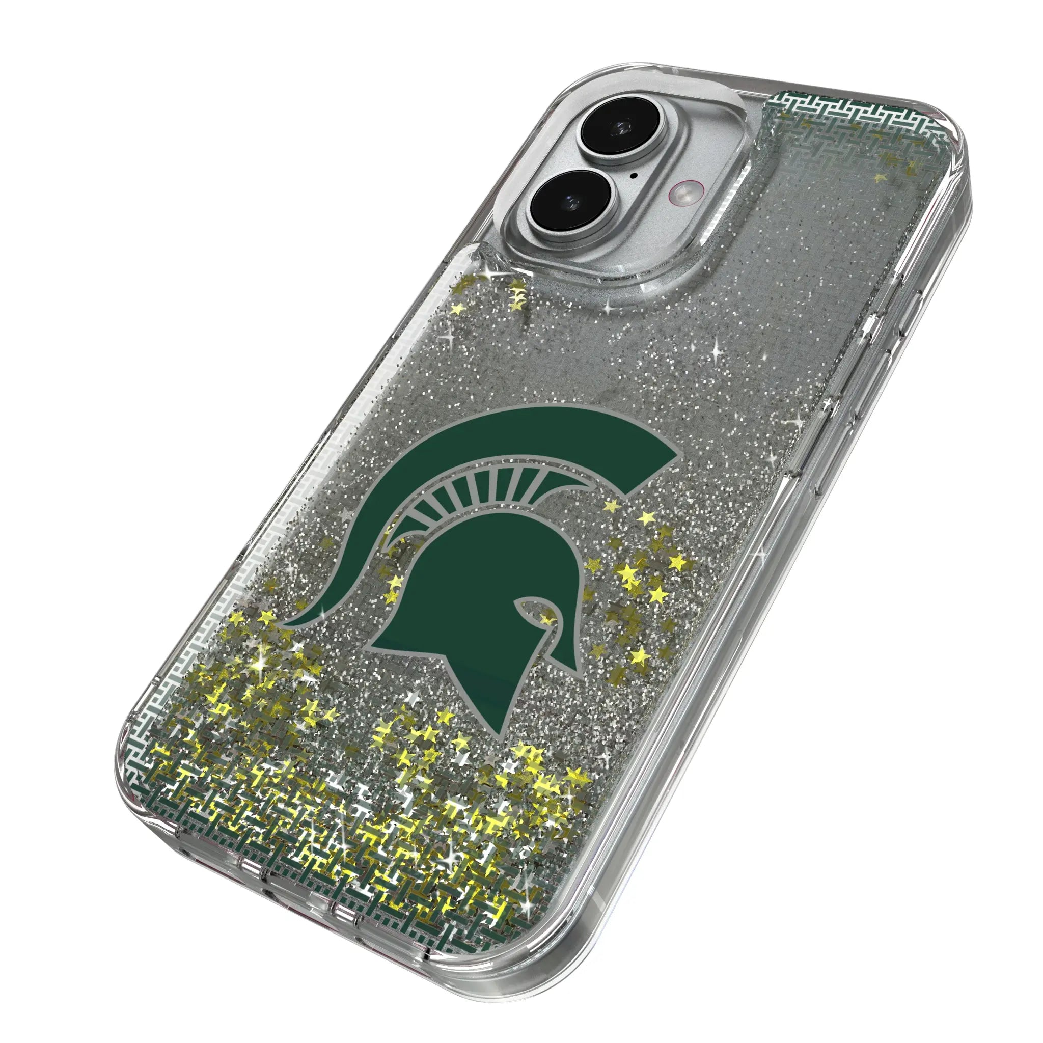 Michigan State University Spartans Linen Glitter Phone Case