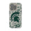Michigan State University Spartans Paisley Clear Phone Case for Apple iPhone