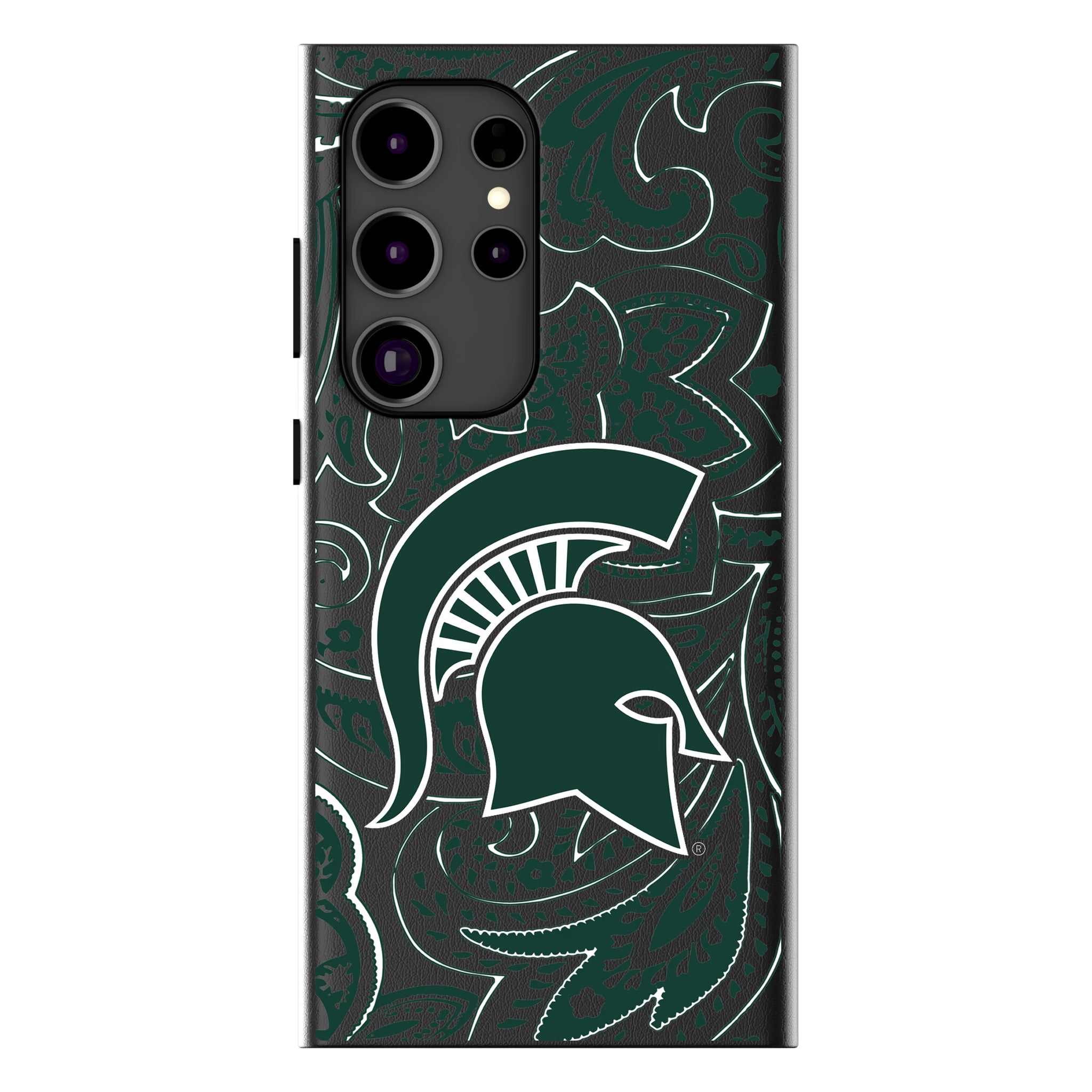Michigan State University Spartans Paisley MagSafe Compatible Phone Case for Samsung Galaxy