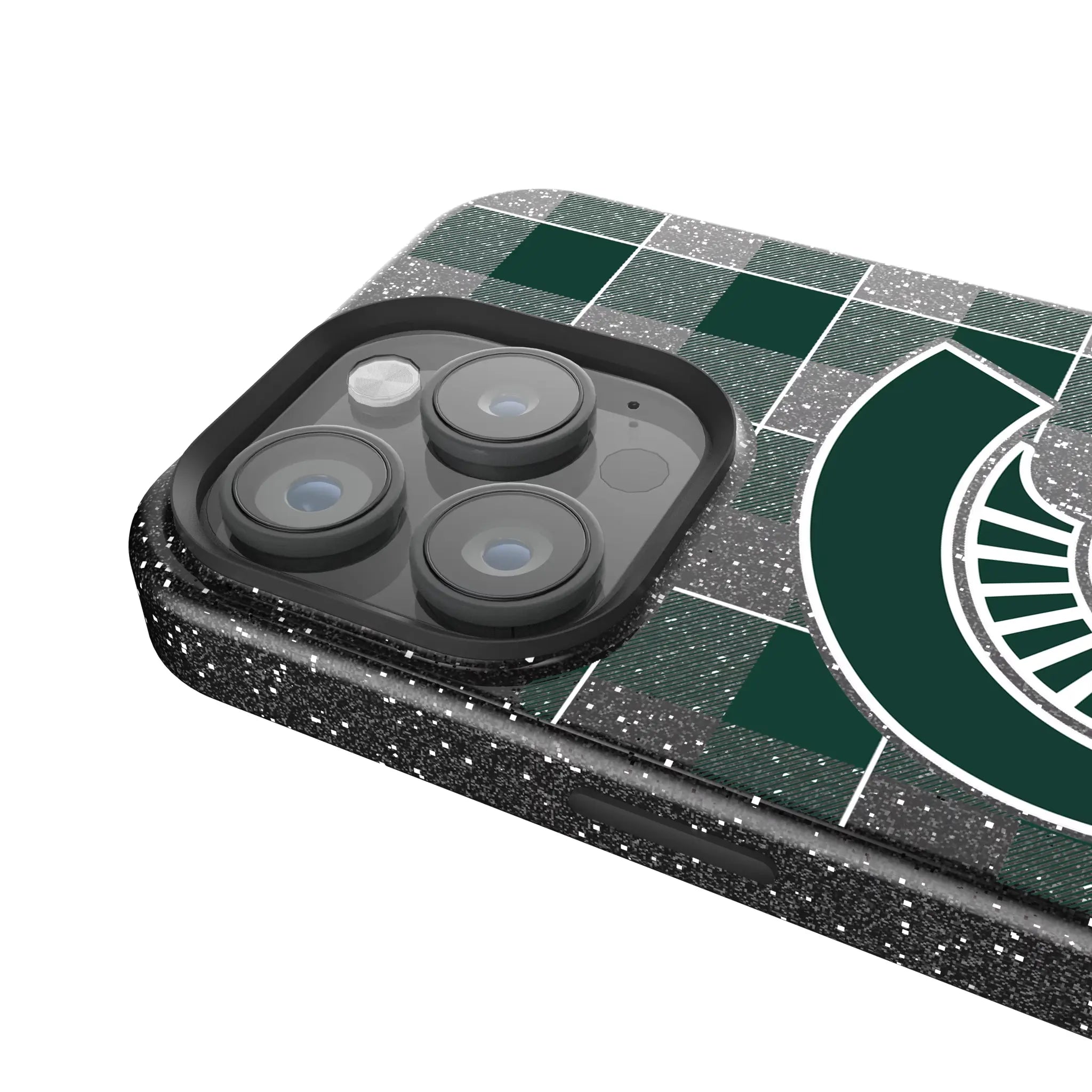 Michigan State University Spartans Plaid Bling Phone Case
