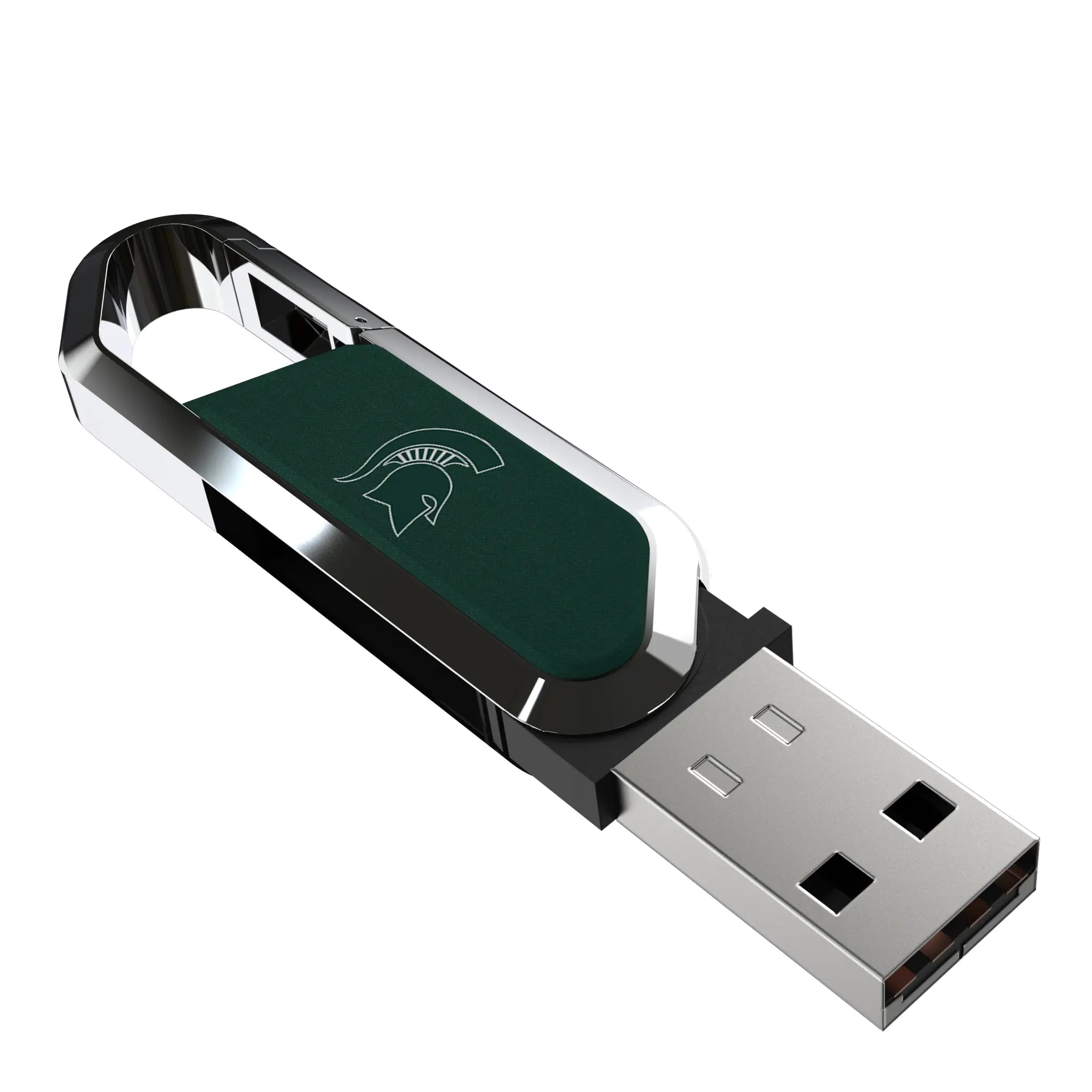 Michigan State University Spartans Solid USB 32GB Clip Style Flash Drive