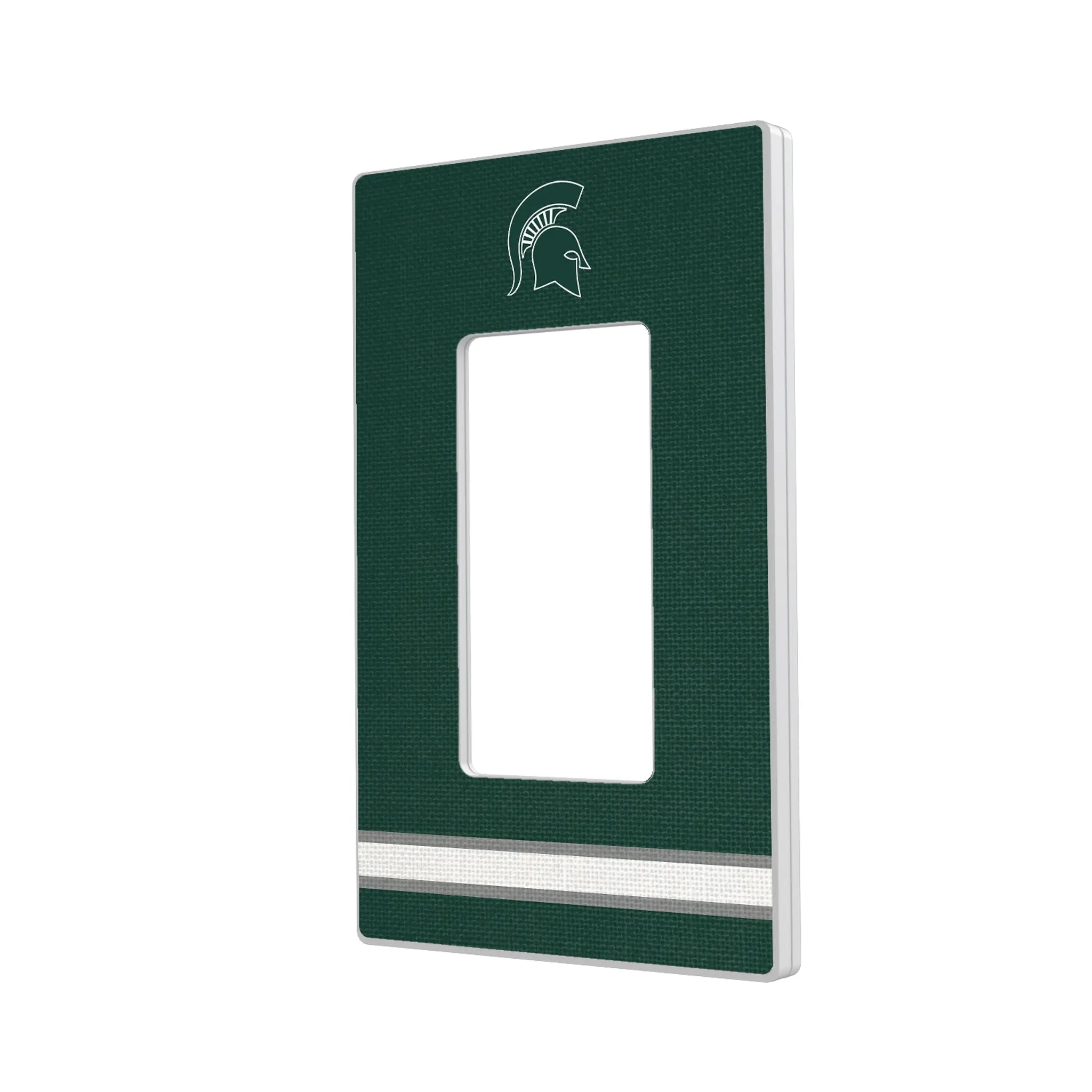 Michigan State University Spartans Stripe Hidden-Screw Light Switch Plate