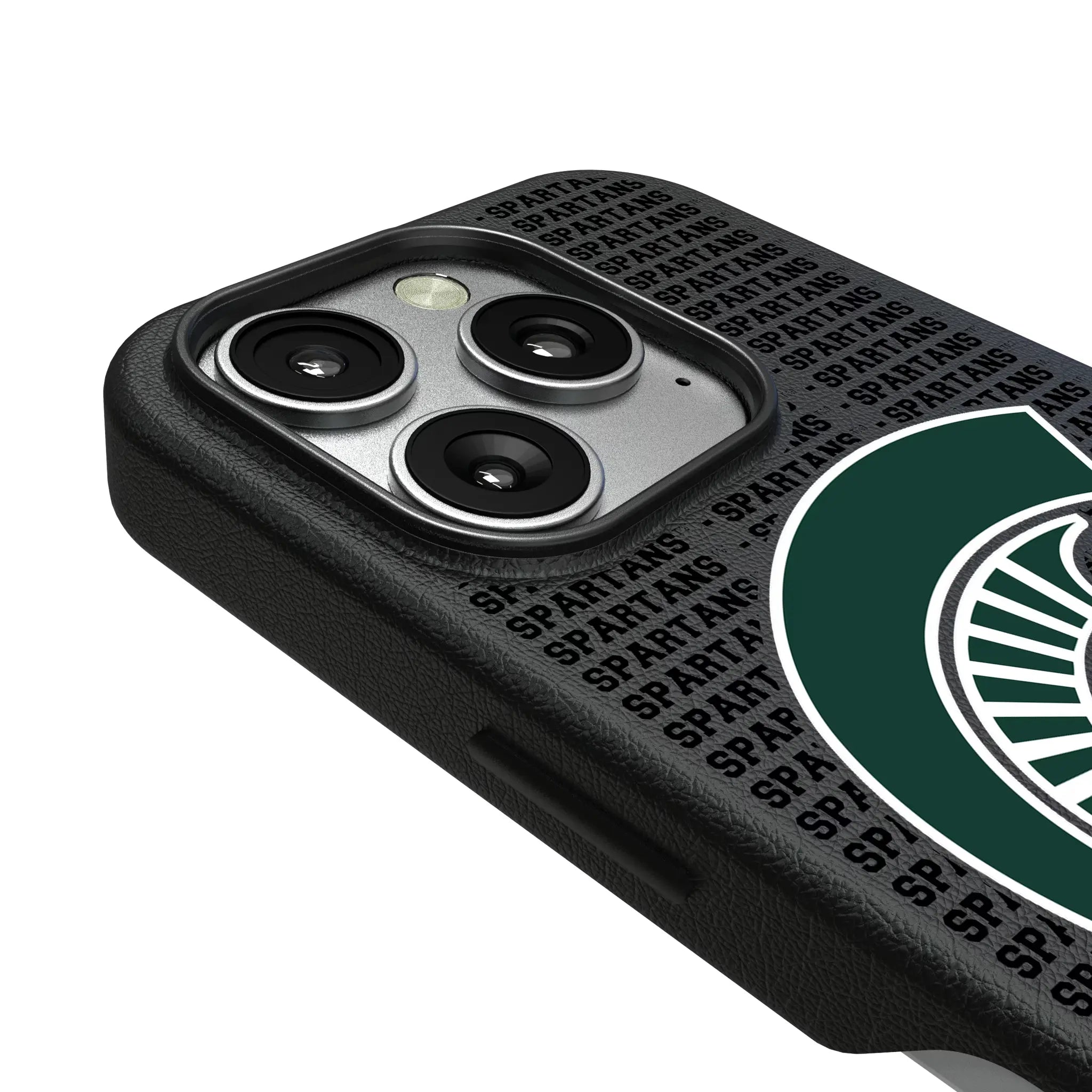 Michigan State University Spartans Text Backdrop MagSafe Compatible Phone Case for Apple iPhone