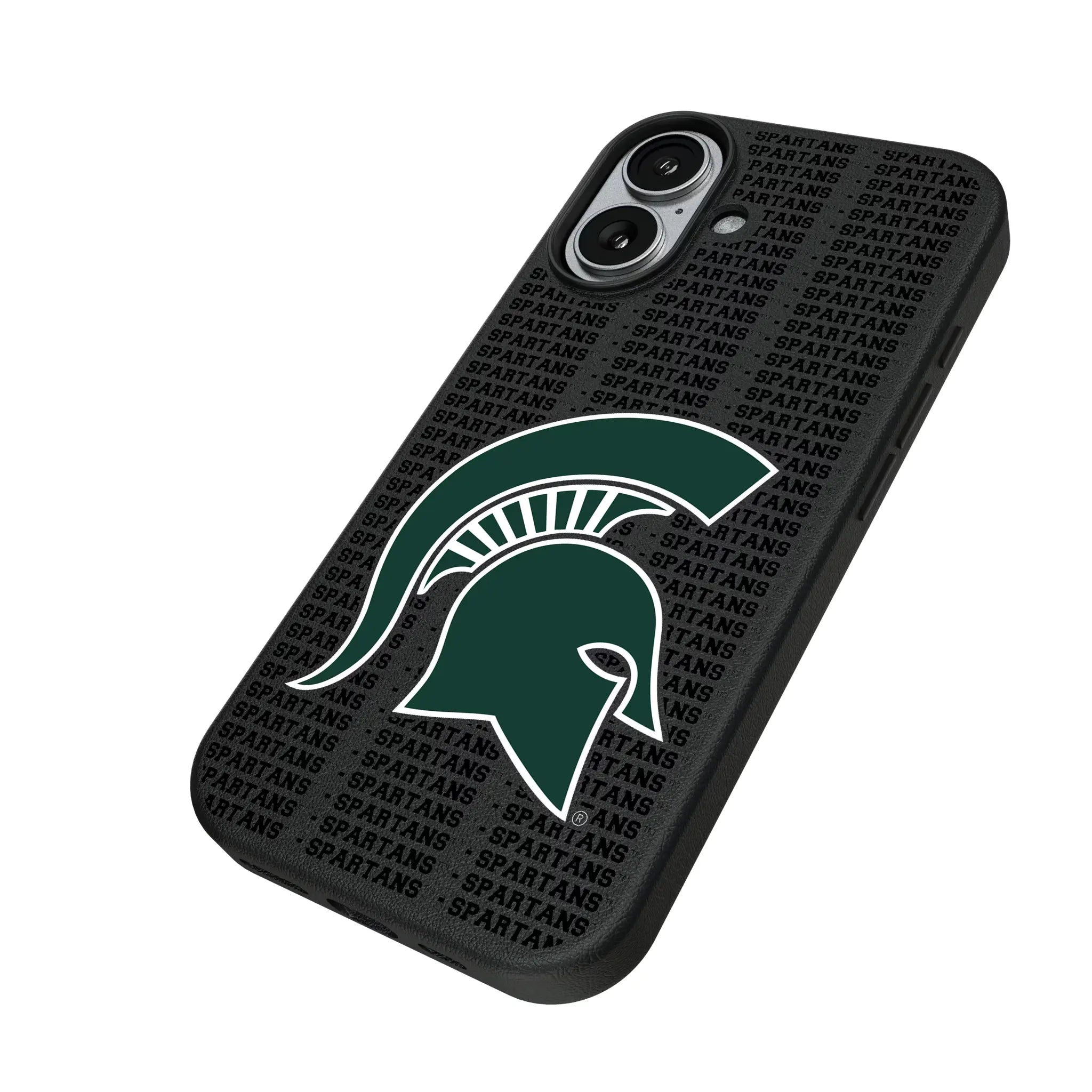 Michigan State University Spartans Text Backdrop MagSafe Compatible Phone Case for Apple iPhone