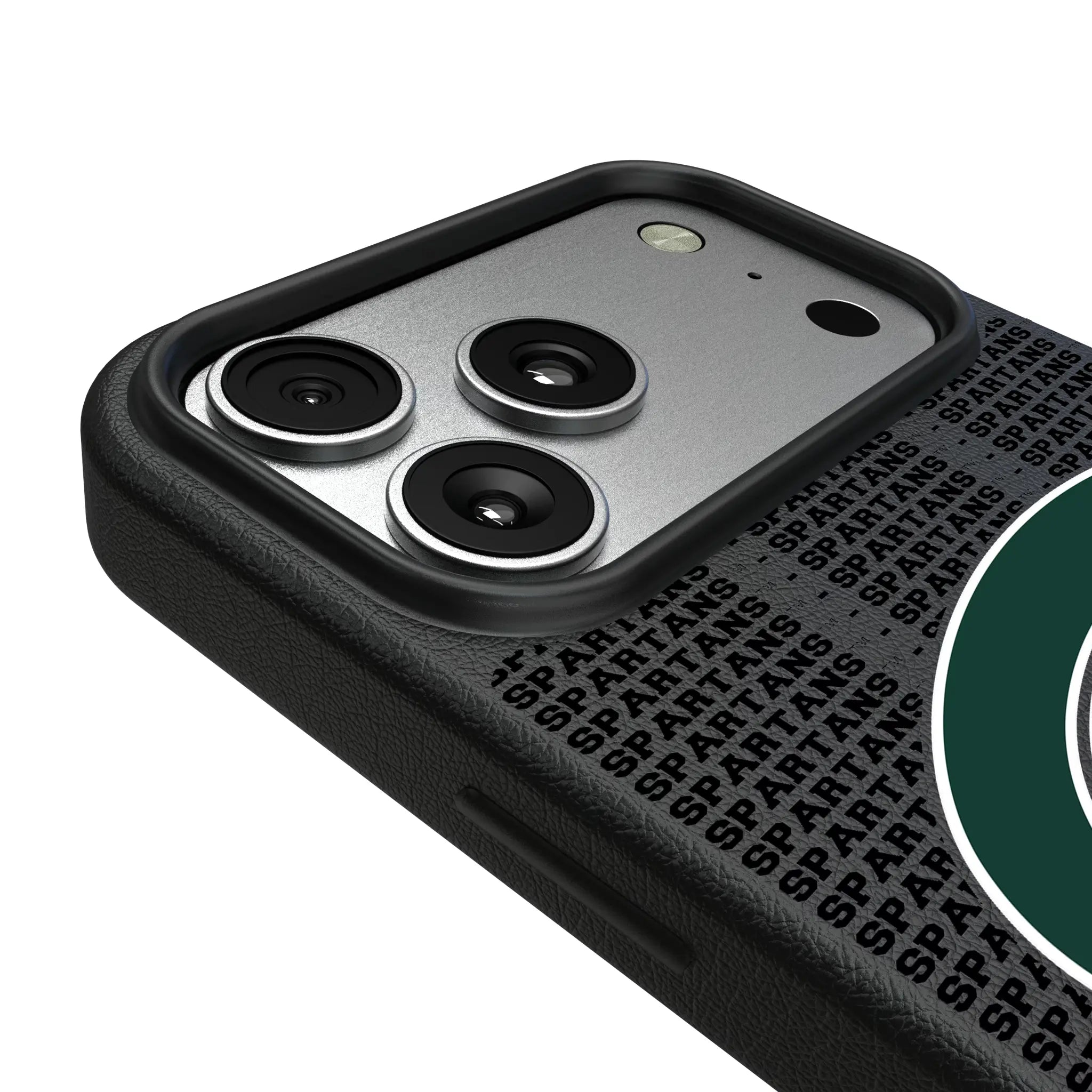 Michigan State University Spartans Text Backdrop MagSafe Compatible Phone Case for Apple iPhone