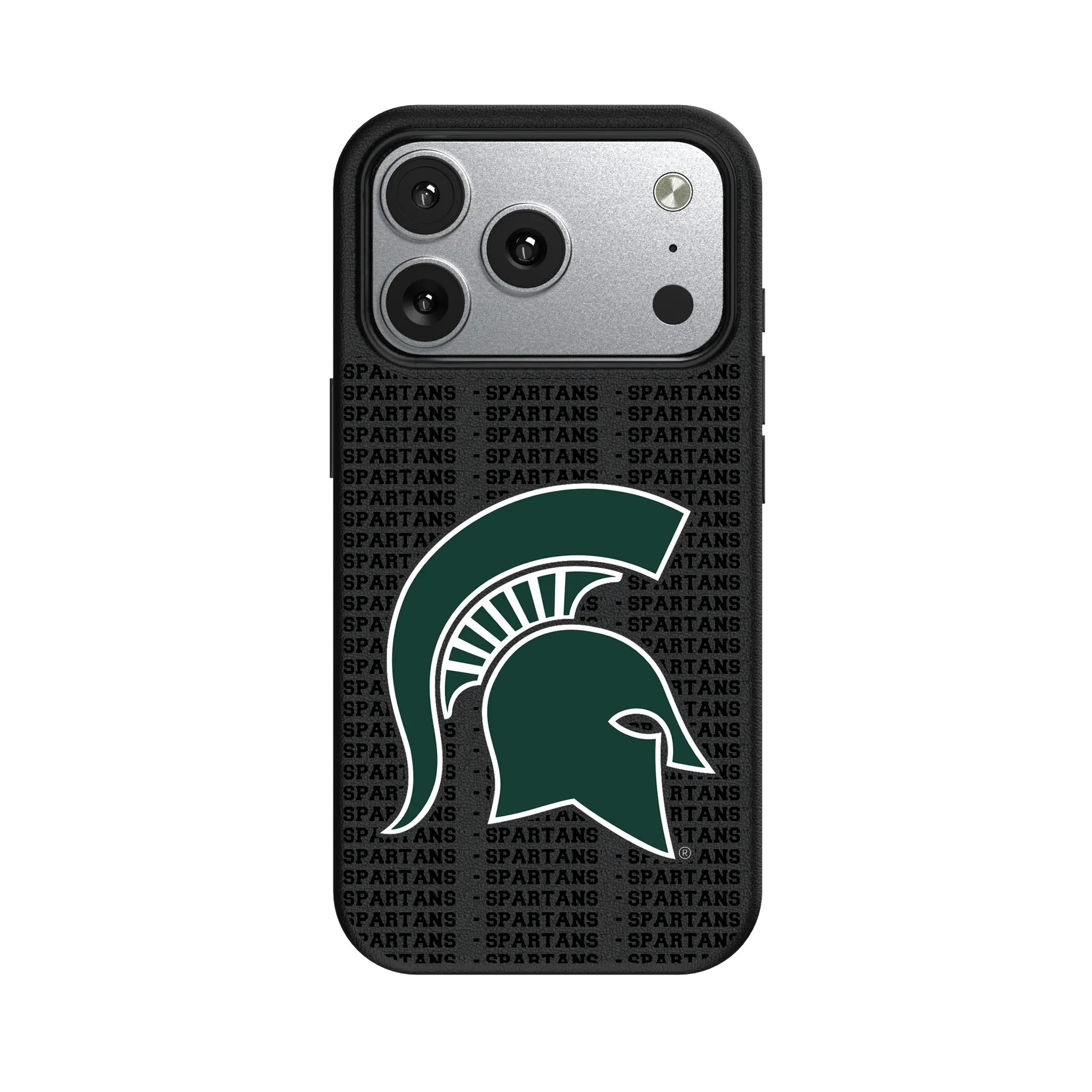 Michigan State University Spartans Text Backdrop MagSafe Compatible Phone Case for Apple iPhone