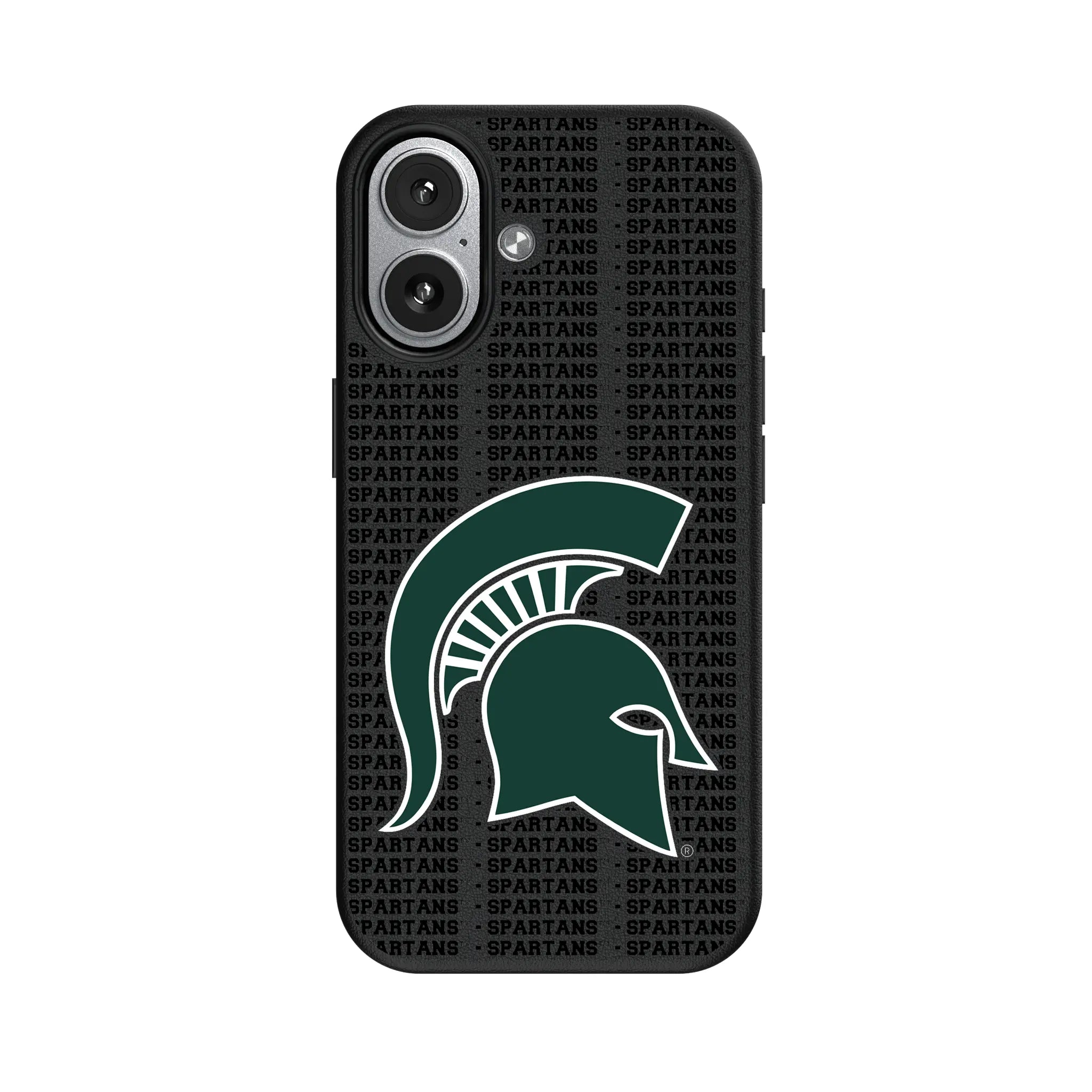 Michigan State University Spartans Text Backdrop MagSafe Compatible Phone Case for Apple iPhone