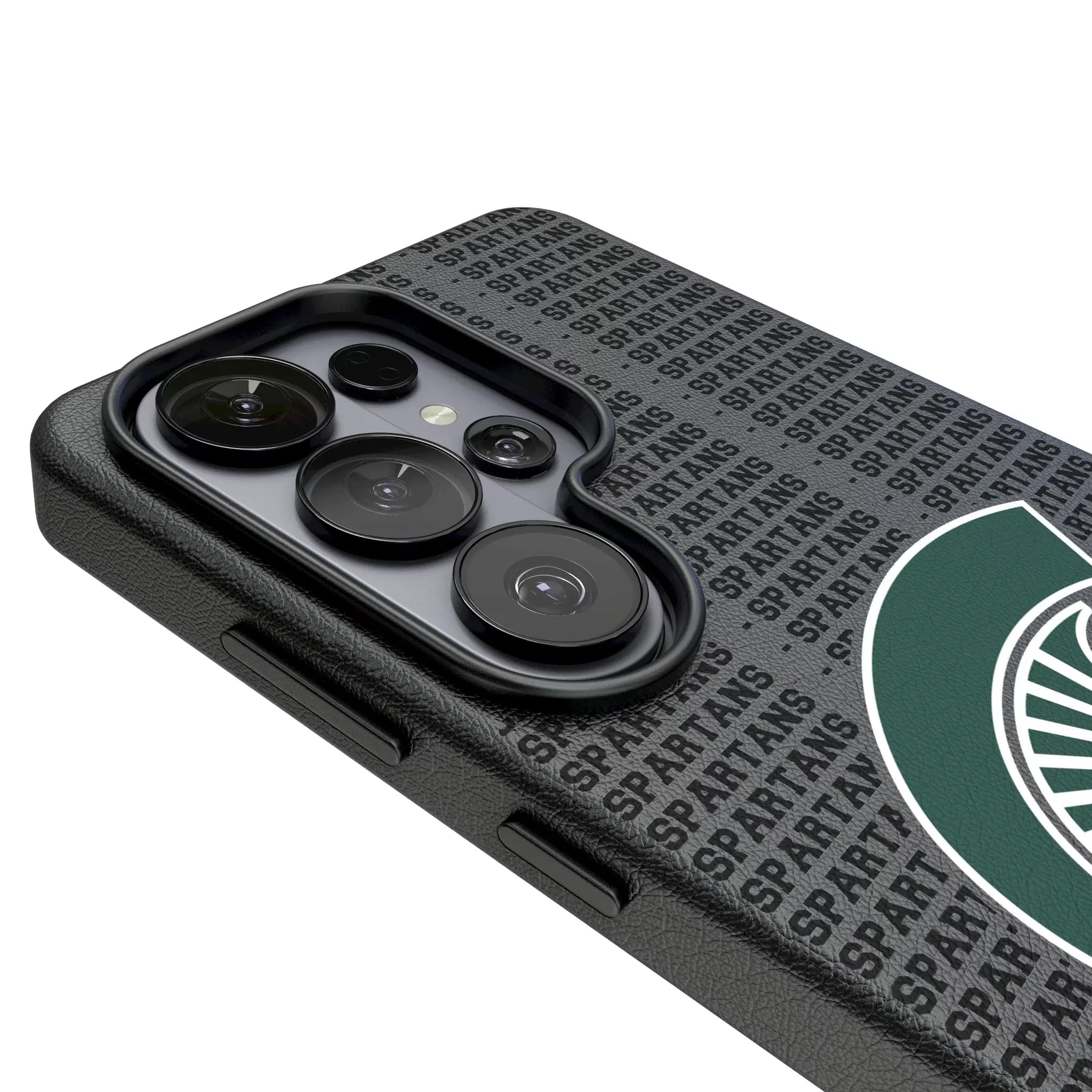 Michigan State University Spartans Text Backdrop MagSafe Compatible Phone Case for Samsung Galaxy